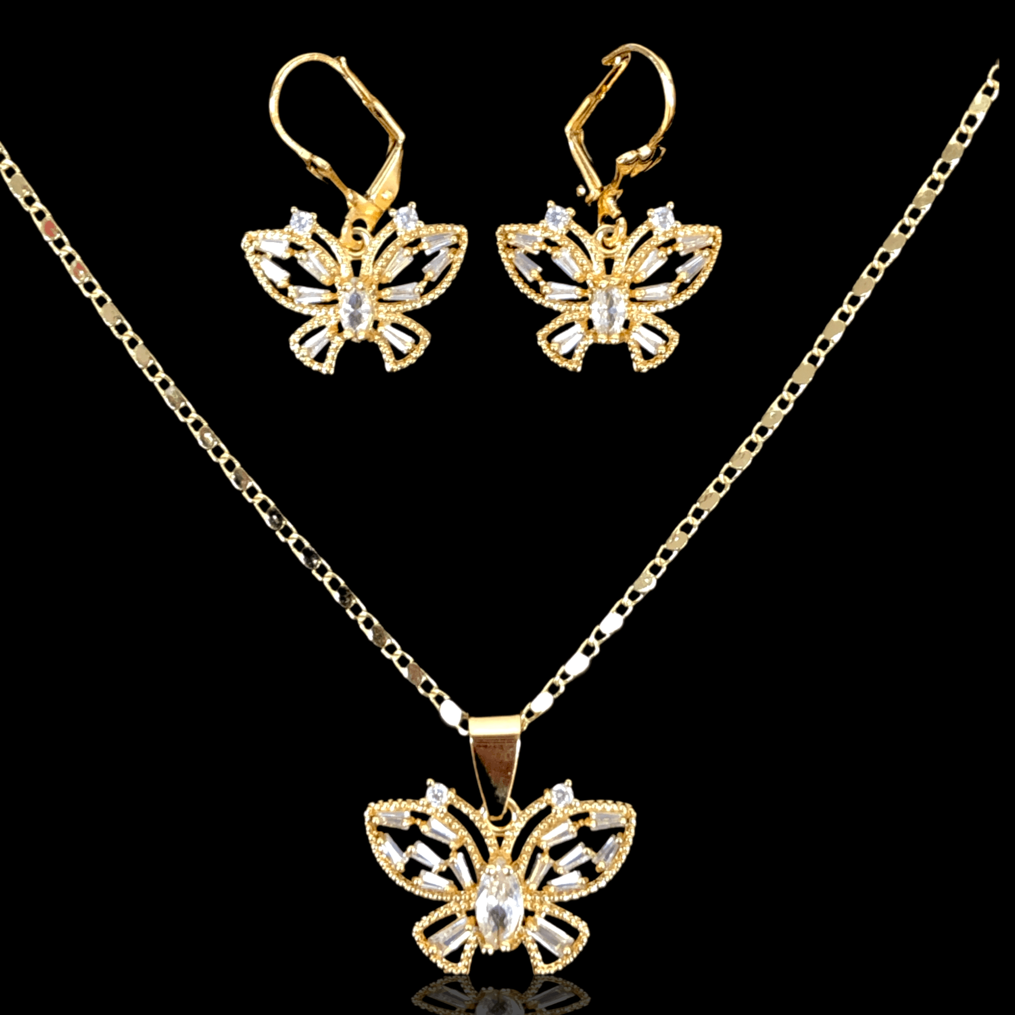 OLXS 0042 -18K Gold Filled Oro Laminado SET - KUANIA