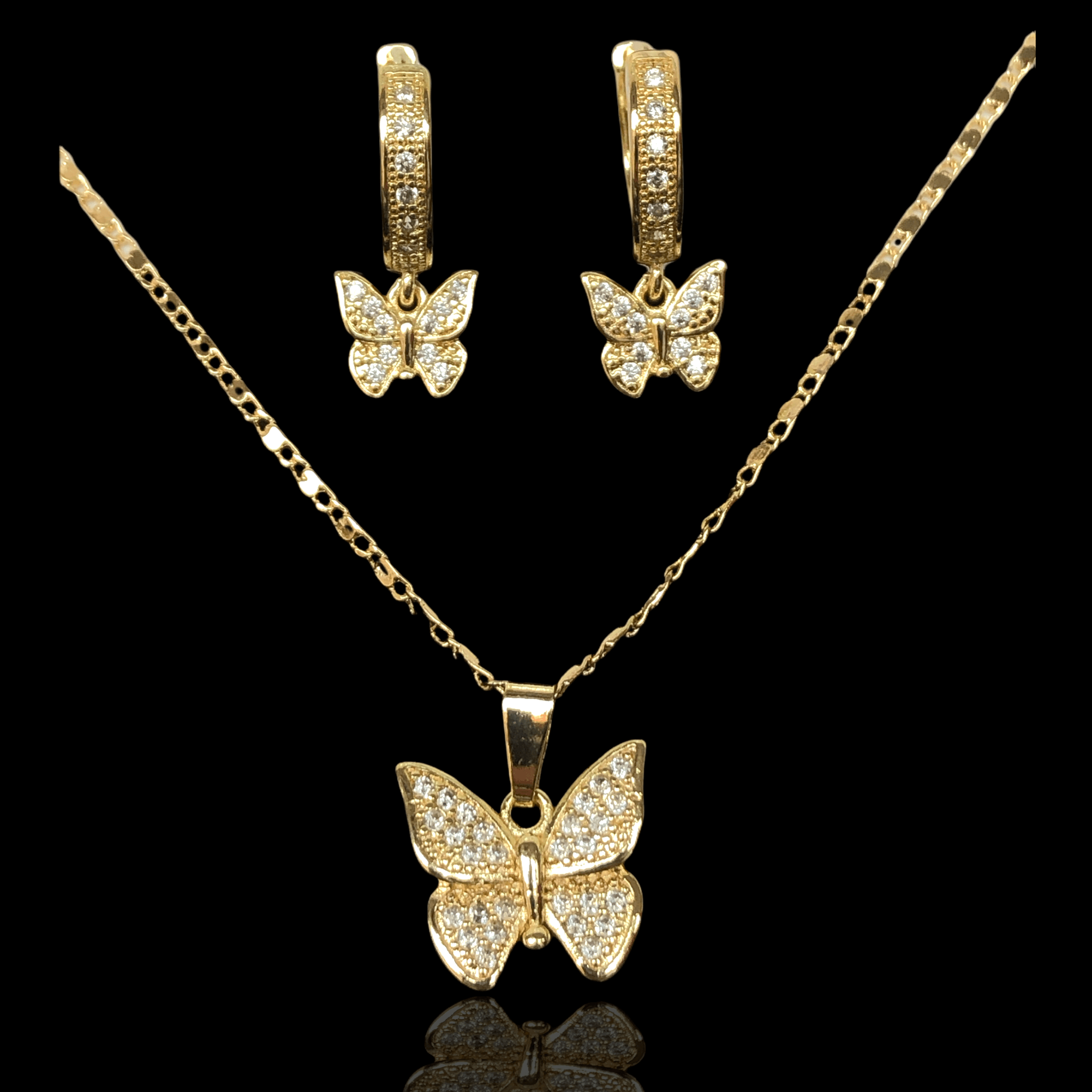 OLXS 0043 -18K Gold Filled Oro Laminado SET - KUANIA