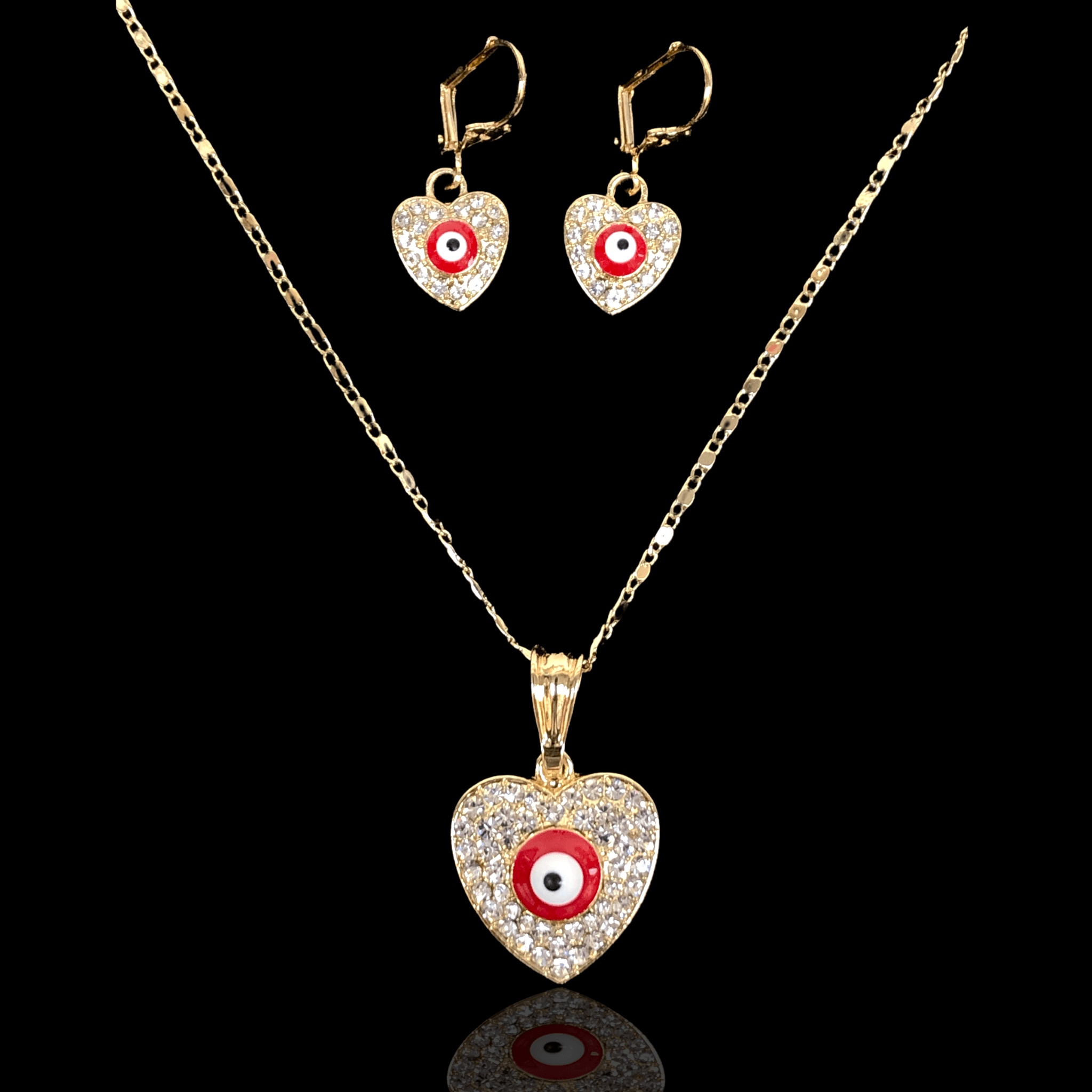 OLXS 0051 -18K Gold Filled Oro Laminado NEW, SET - KUANIA