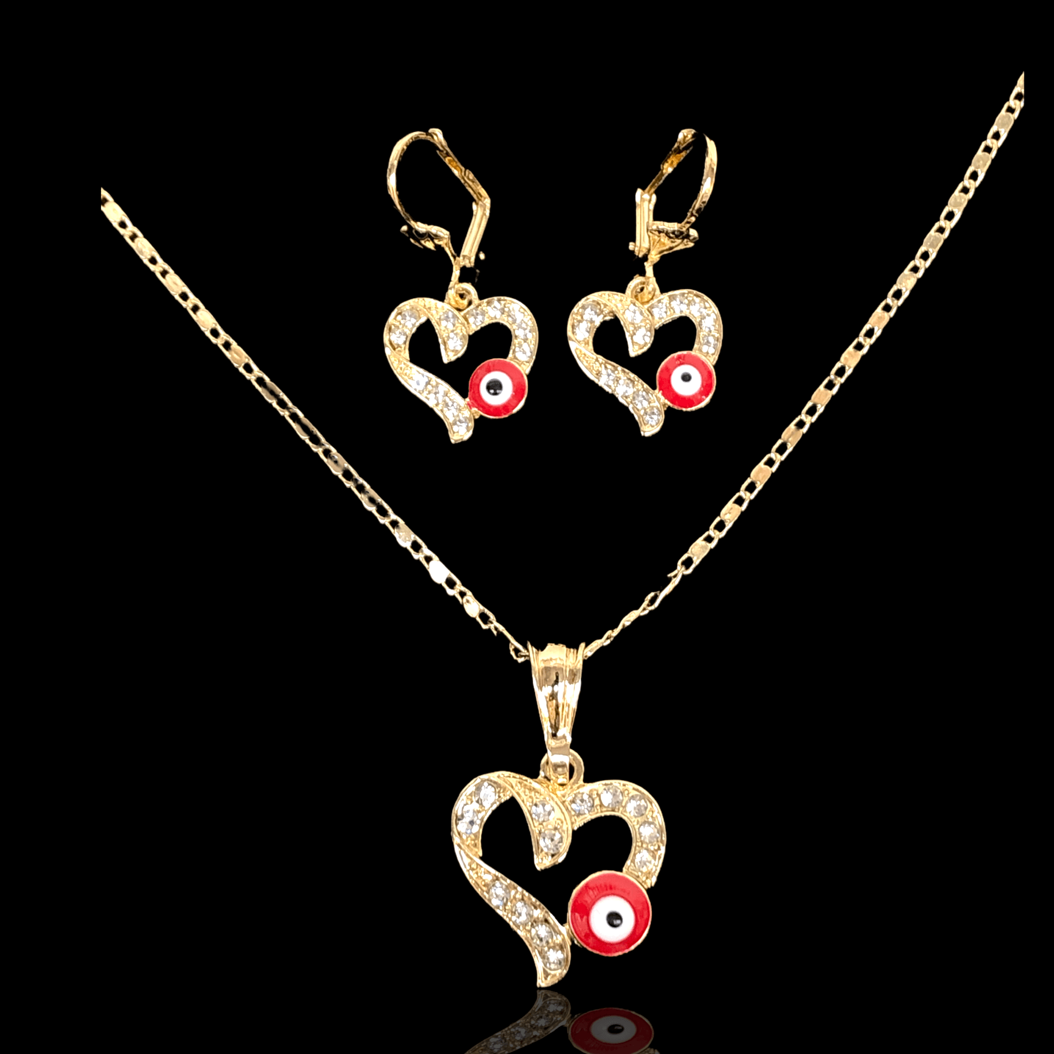 OLXS 0054 -18K Gold Filled Oro Laminado NEW, SET - KUANIA