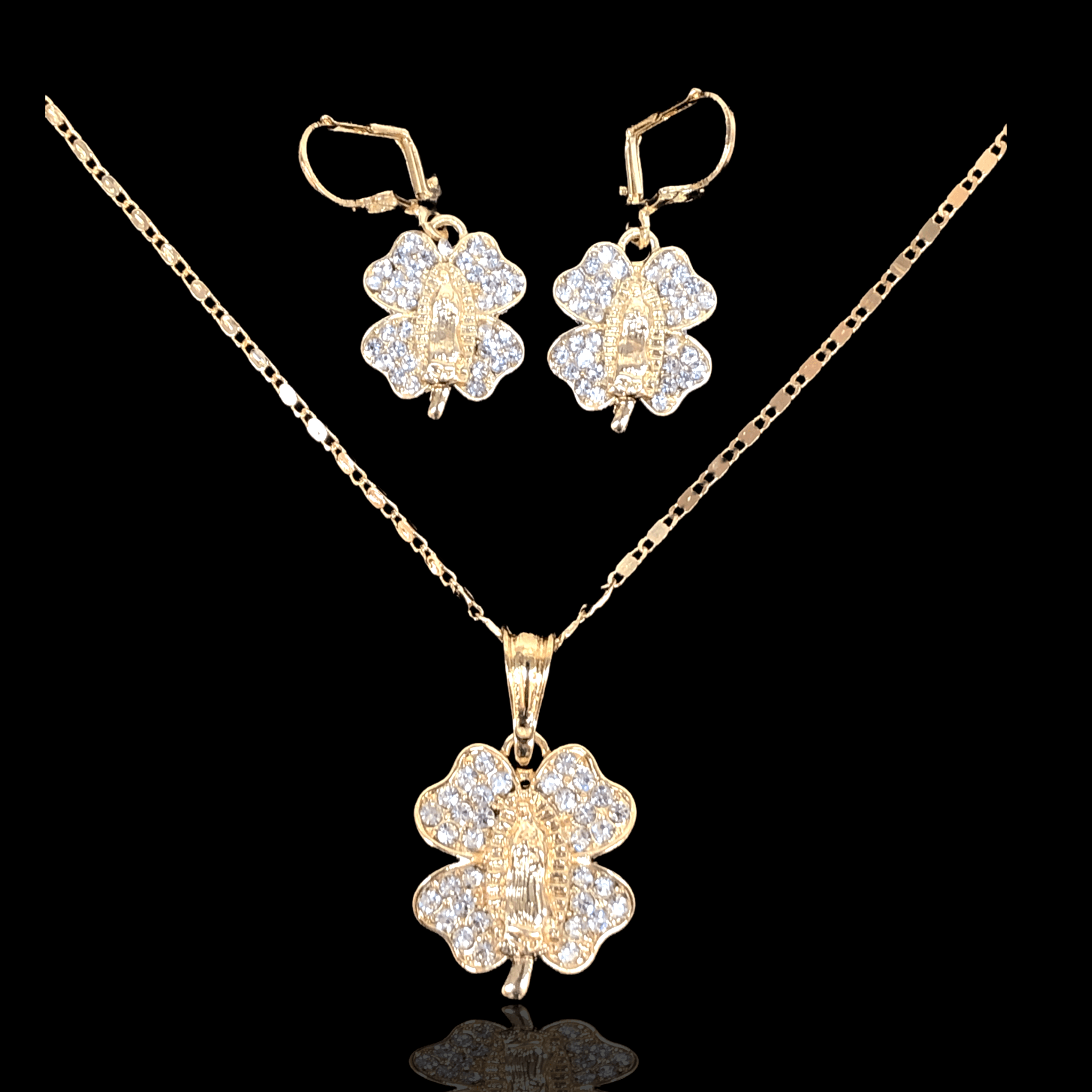 OLXS 0058 -18K Gold Filled Oro Laminado NEW, SET - KUANIA