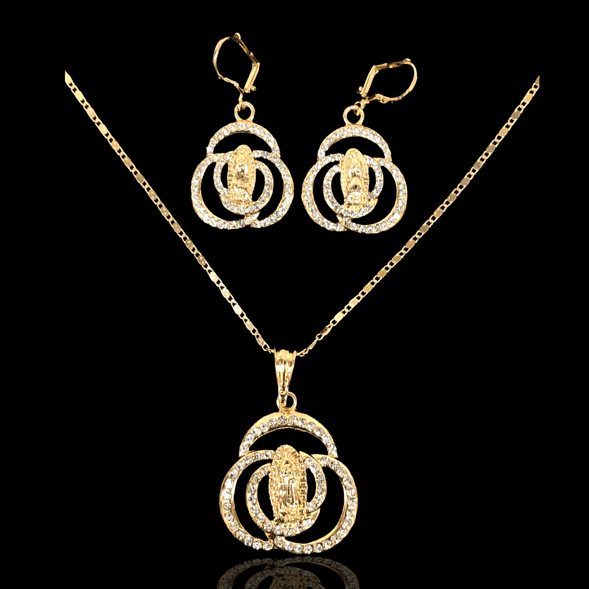 OLXS 0059 -18K Gold Filled Oro Laminado NEW, SET - KUANIA