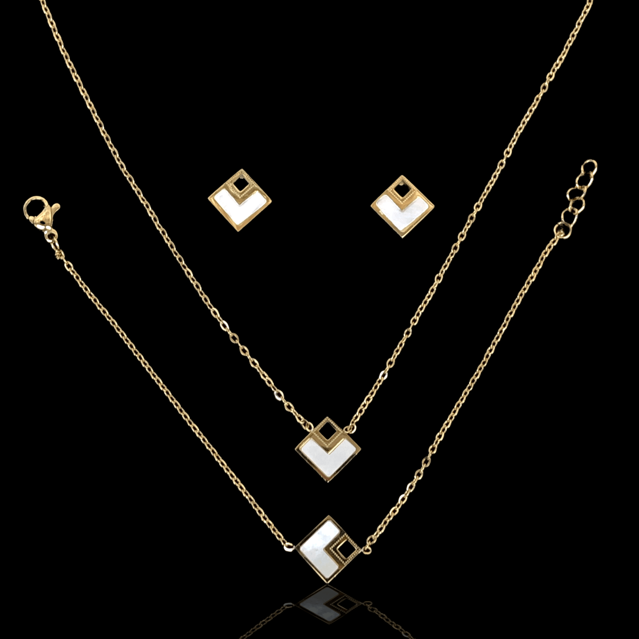 OLXS 0065 -18K Gold Filled Oro Laminado NEW, SET - KUANIA