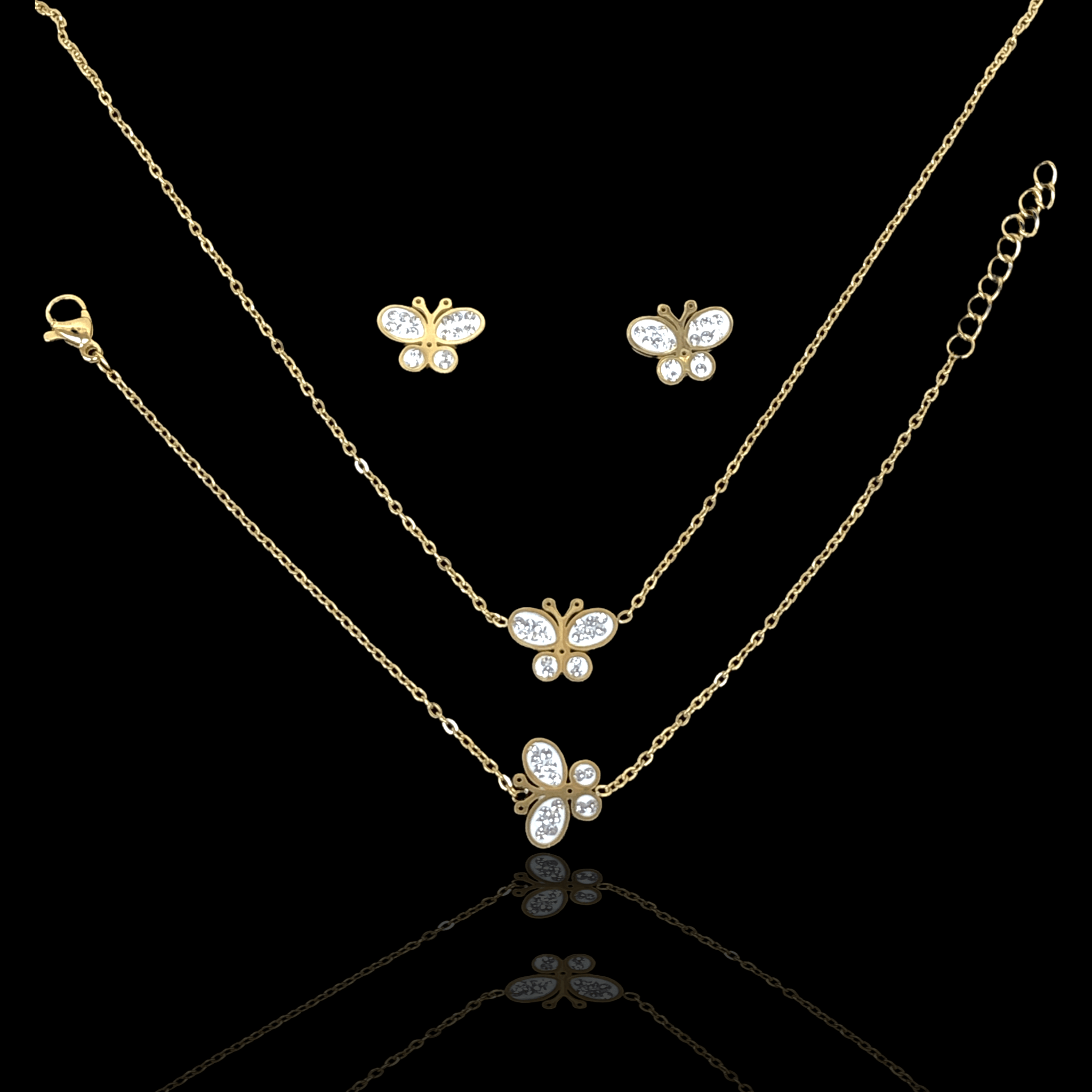 OLXS 0066 -18K Gold Filled Oro Laminado NEW, SET - KUANIA