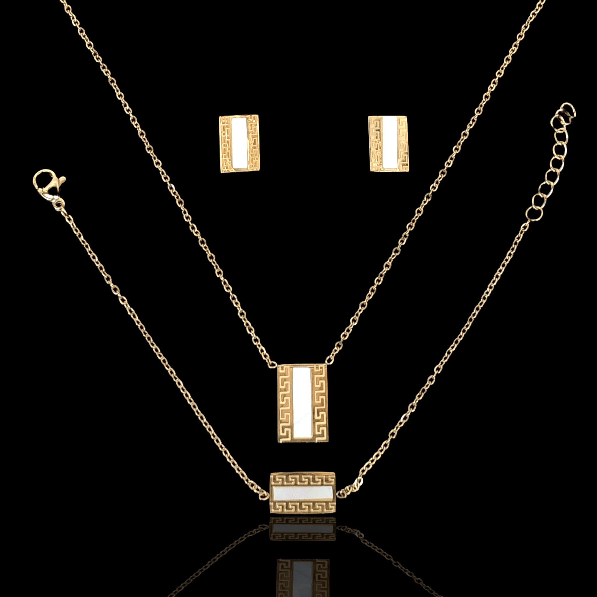 OLXS 0068 -18K Gold Filled Oro Laminado NEW, SET - KUANIA