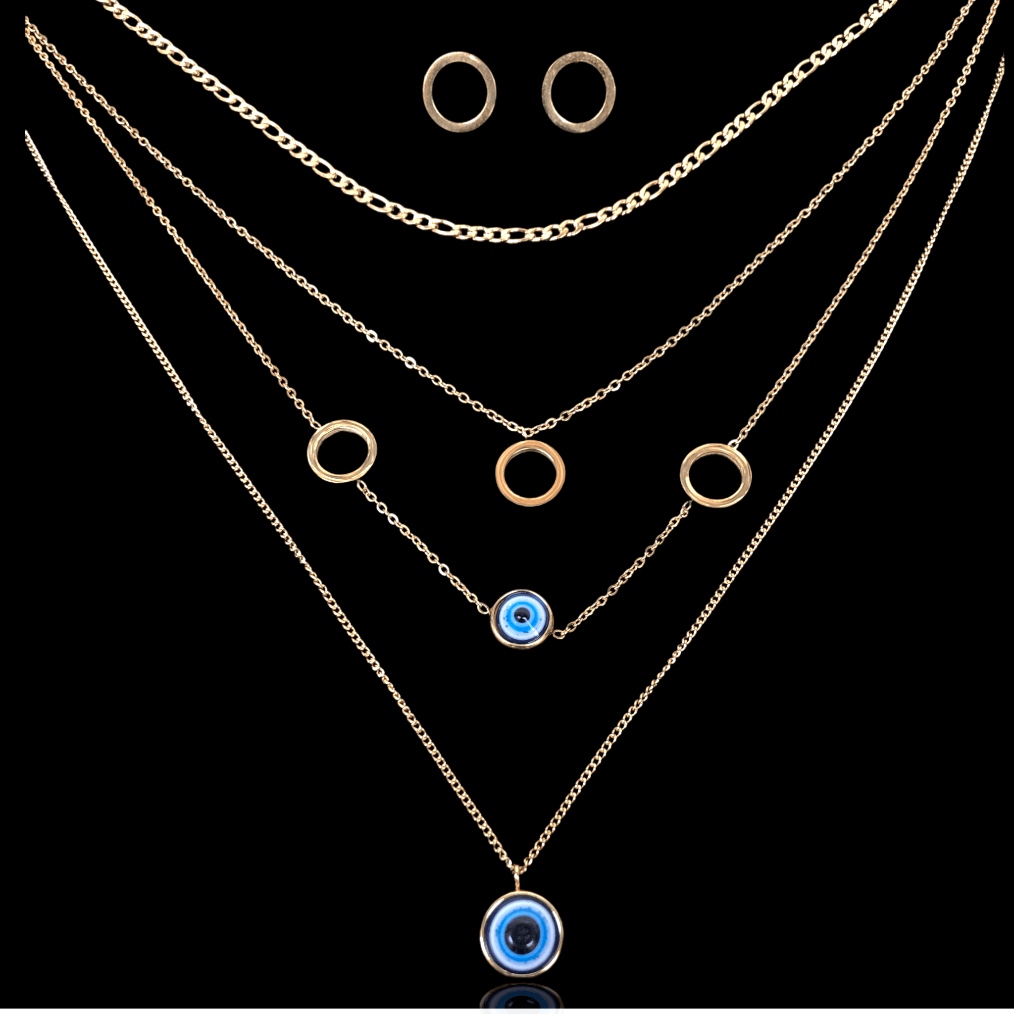 OLXS 0072 -18K Gold Filled Oro Laminado NEW, SET - KUANIA