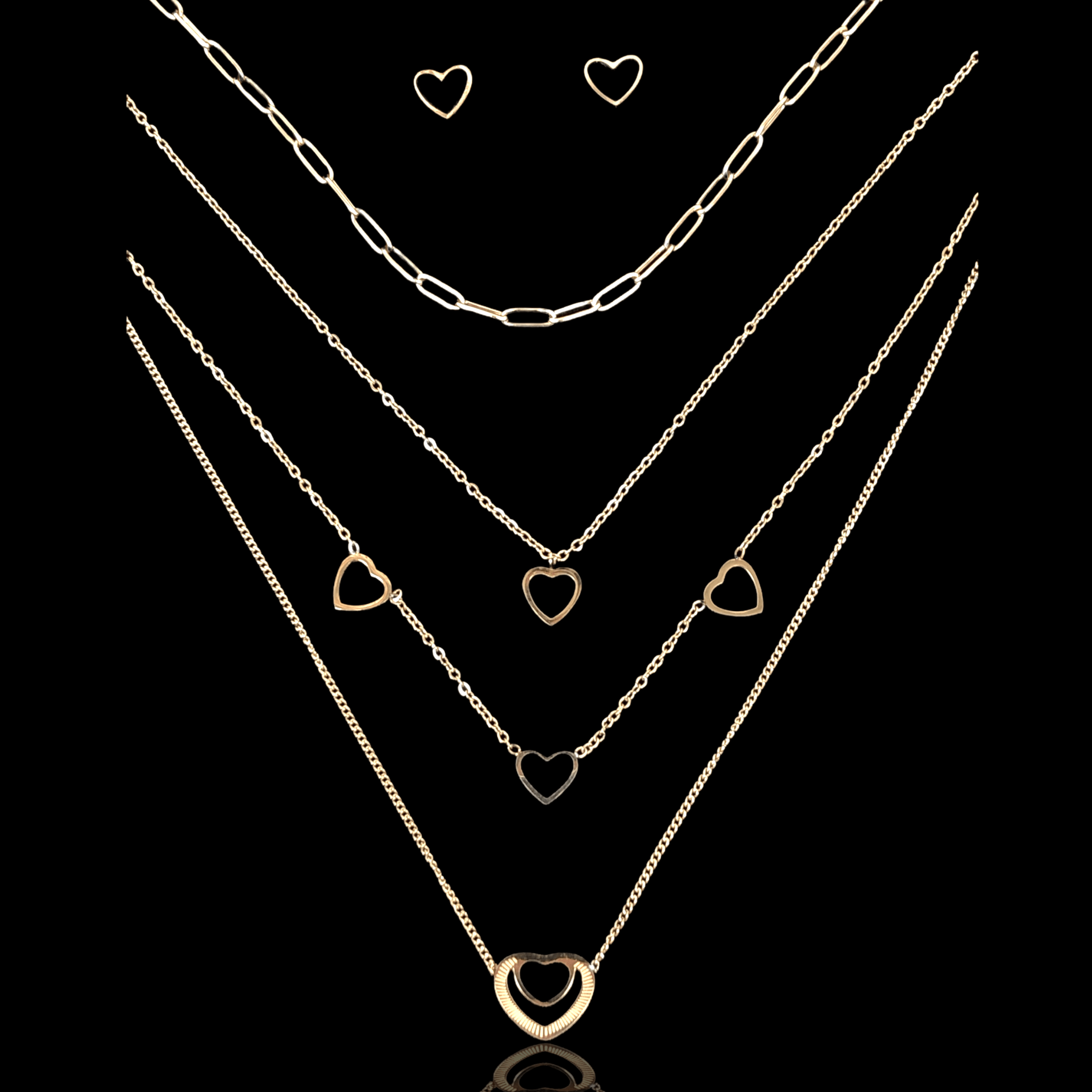 OLXS 0073 -18K Gold Filled Oro Laminado NEW, SET - KUANIA