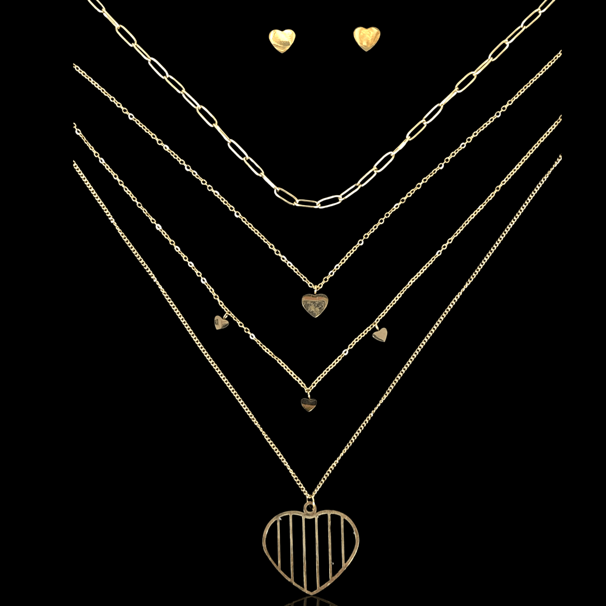 OLXS 0074 -18K Gold Filled Oro Laminado NEW, SET - KUANIA