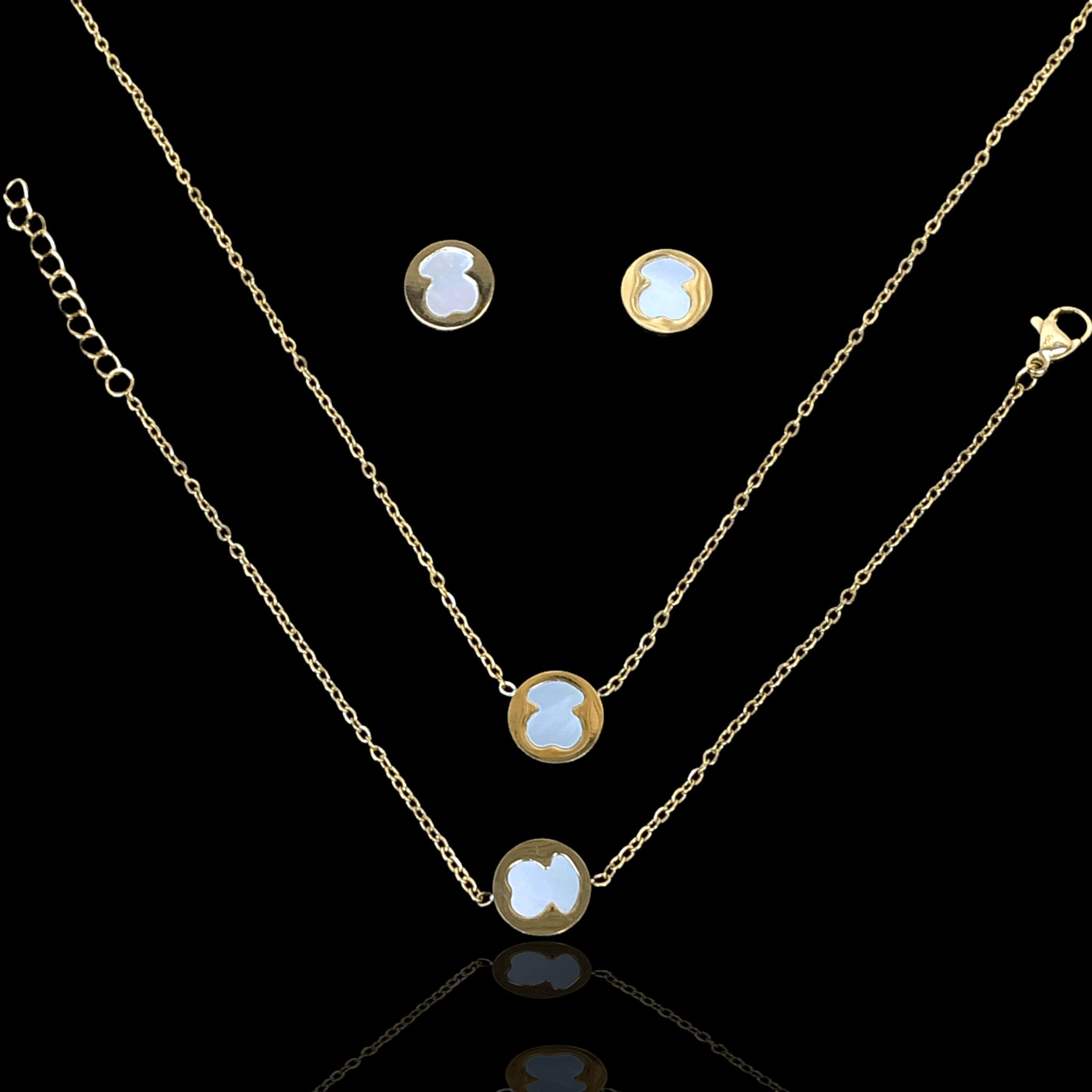OLXS 0086 -18K Gold Filled Oro Laminado NEW, SET - KUANIA