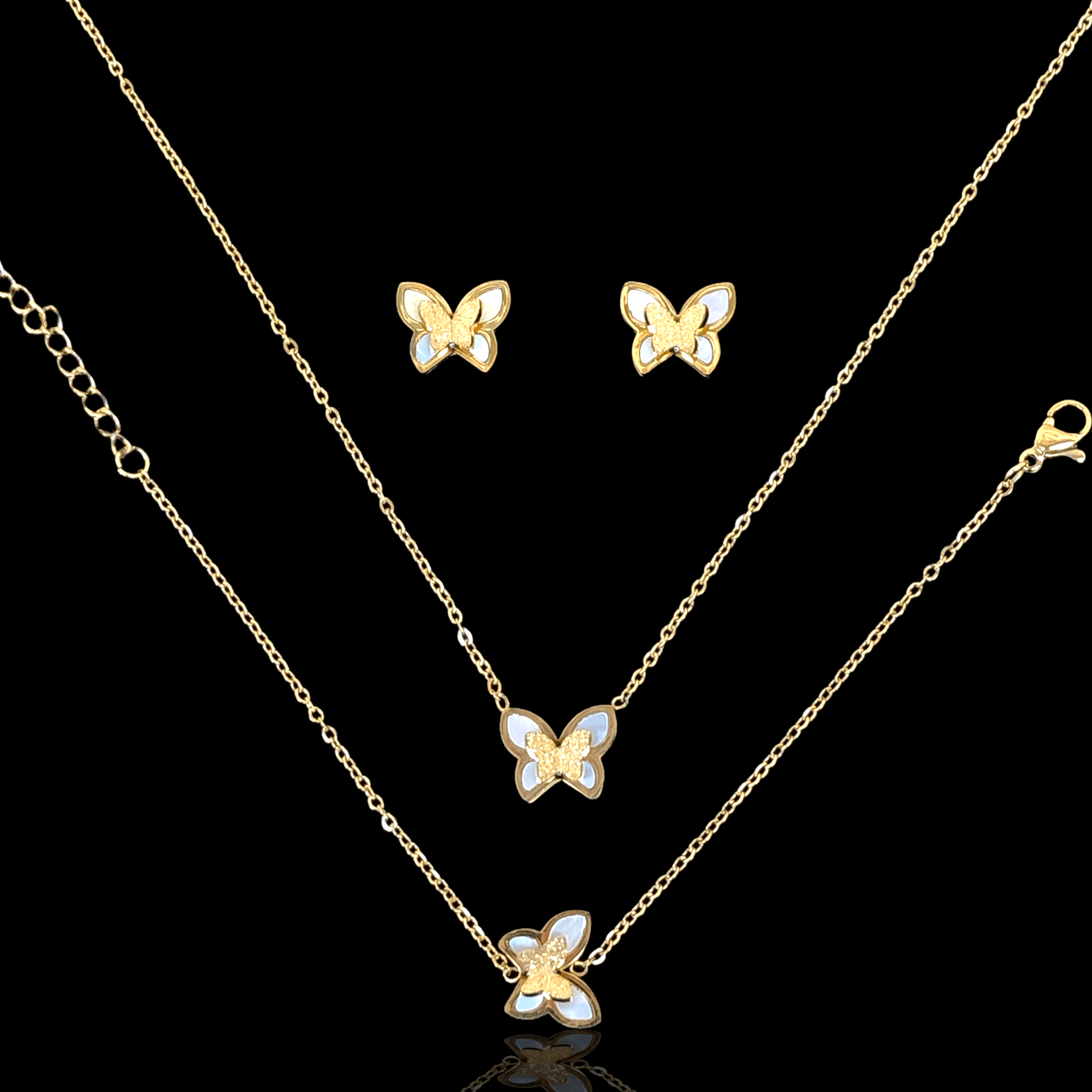 OLXS 0093 -18K Gold Filled Oro Laminado SET - KUANIA