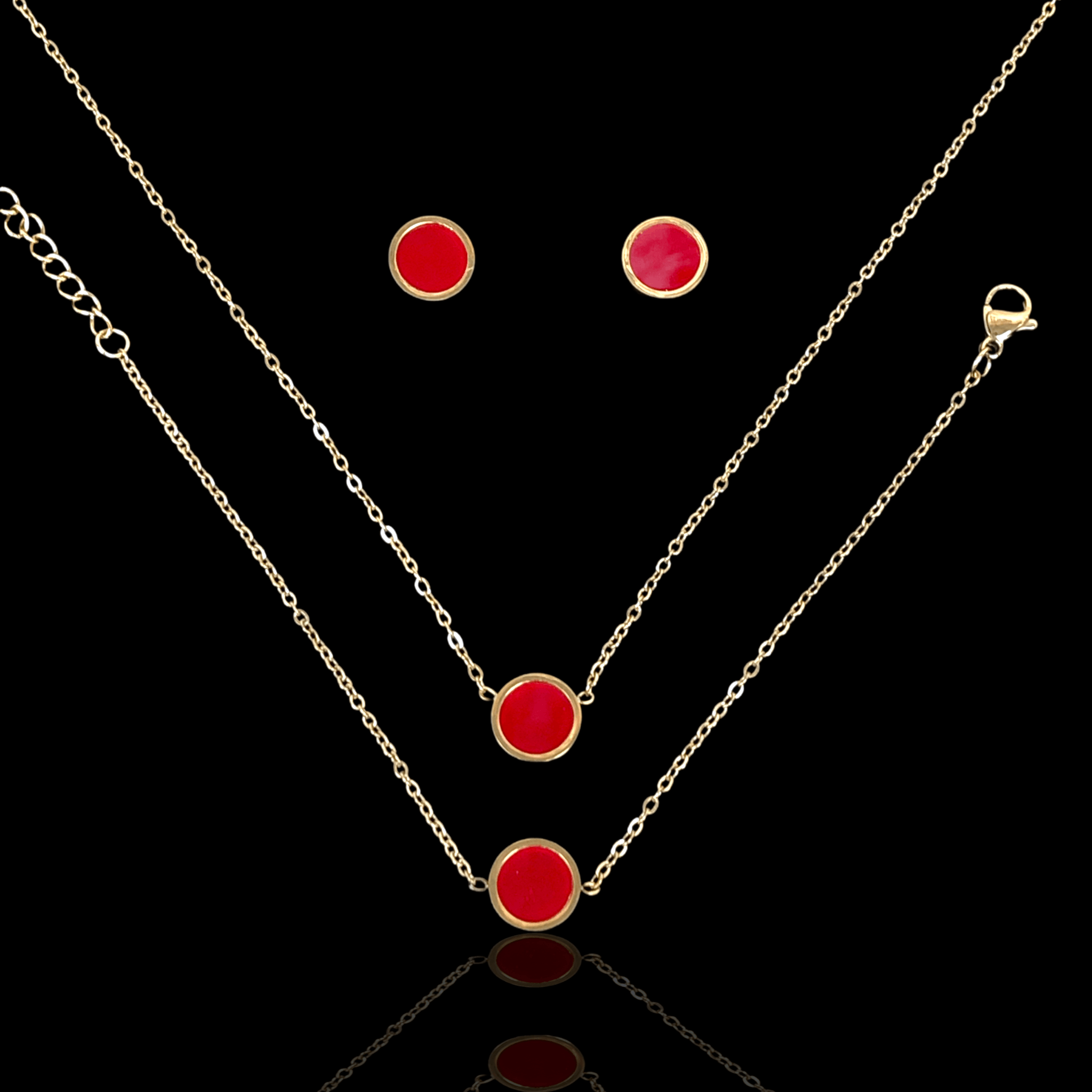 OLXS 0097 -18K Gold Filled Oro Laminado SET - KUANIA