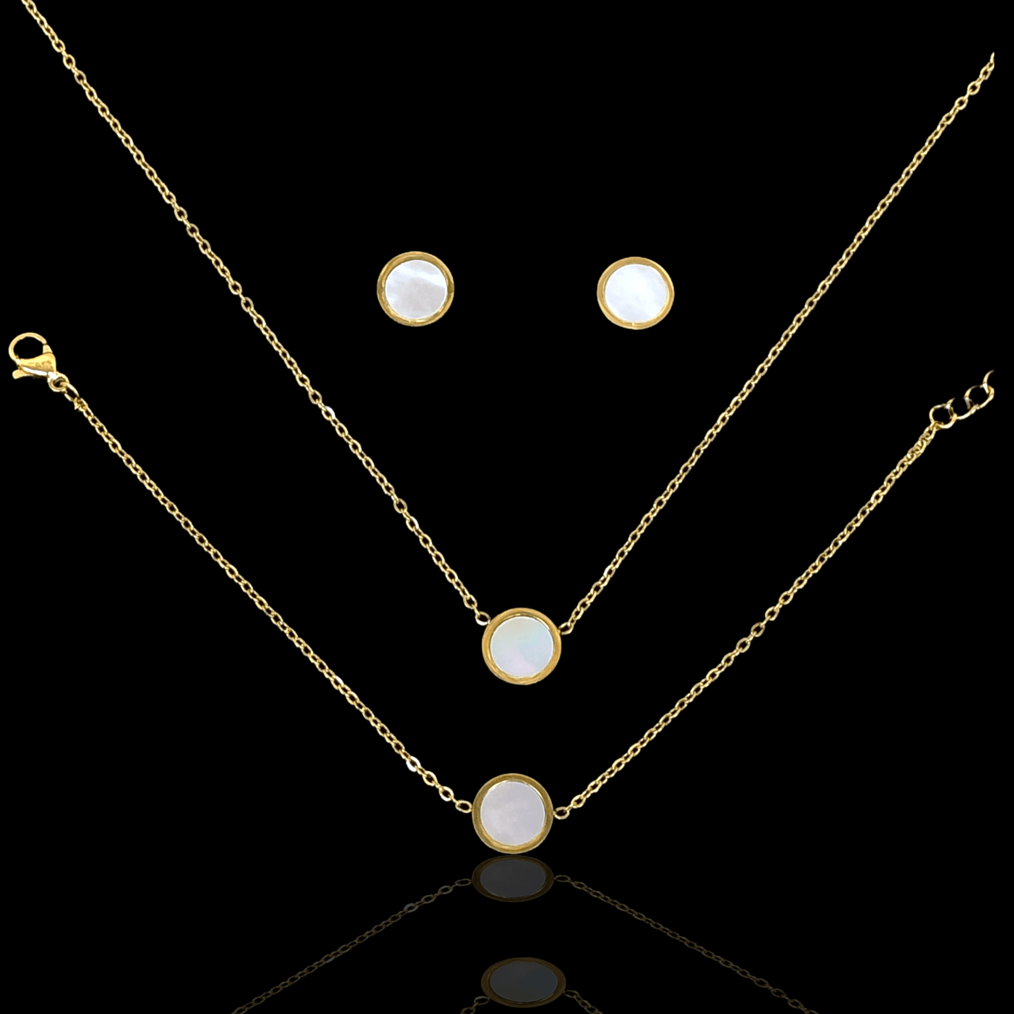 OLXS 0098 -18K Gold Filled Oro Laminado SET - KUANIA