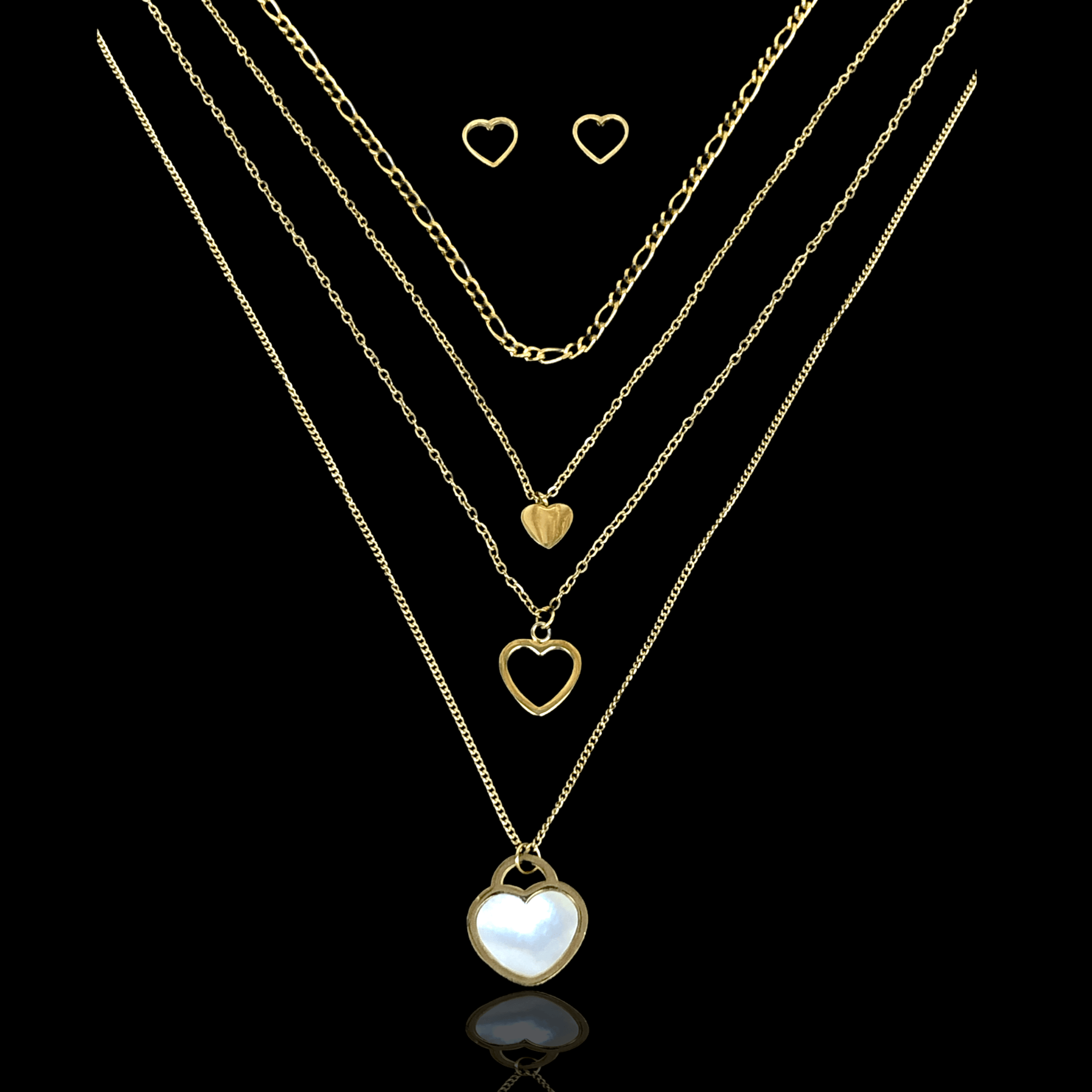 OLXS 0100 -18K Gold Filled Oro Laminado SET - KUANIA