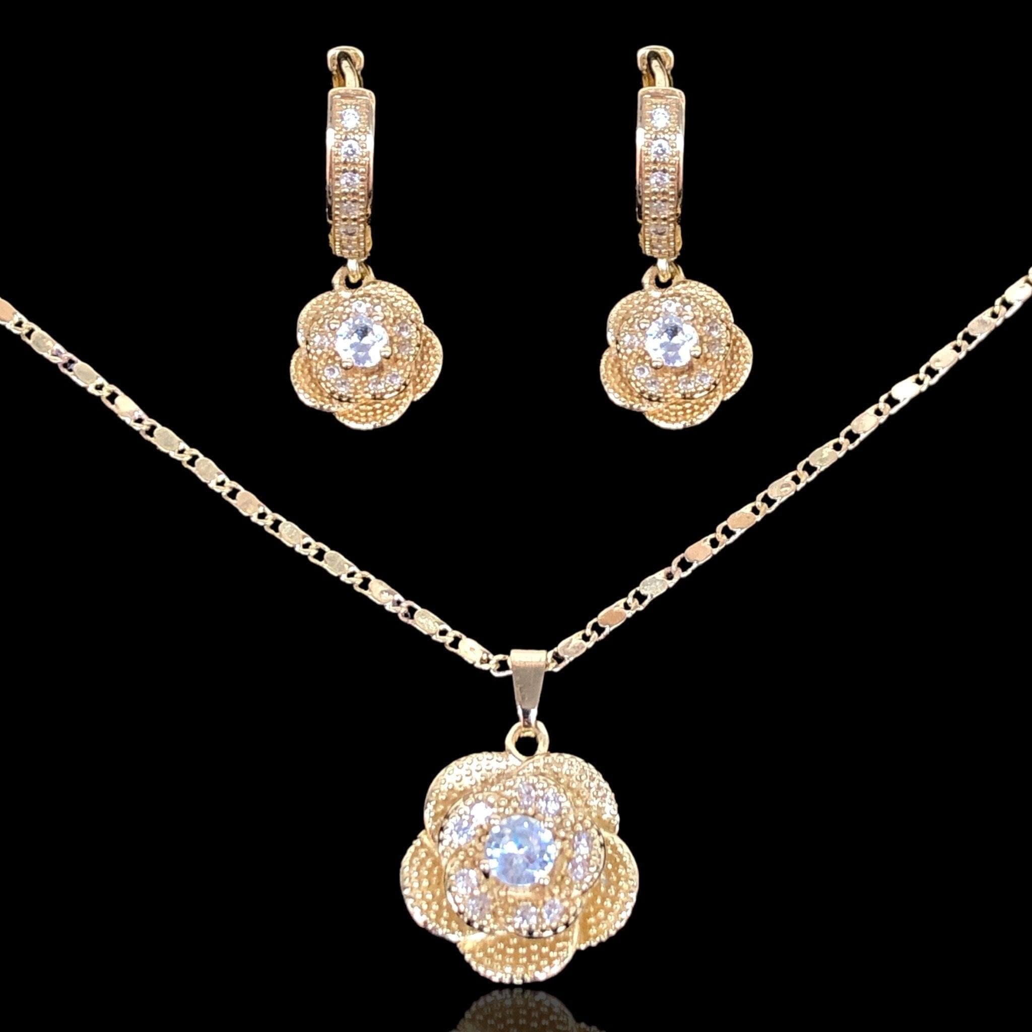 OLXS 0102 -18K Gold Filled Oro Laminado NEW, SET - KUANIA