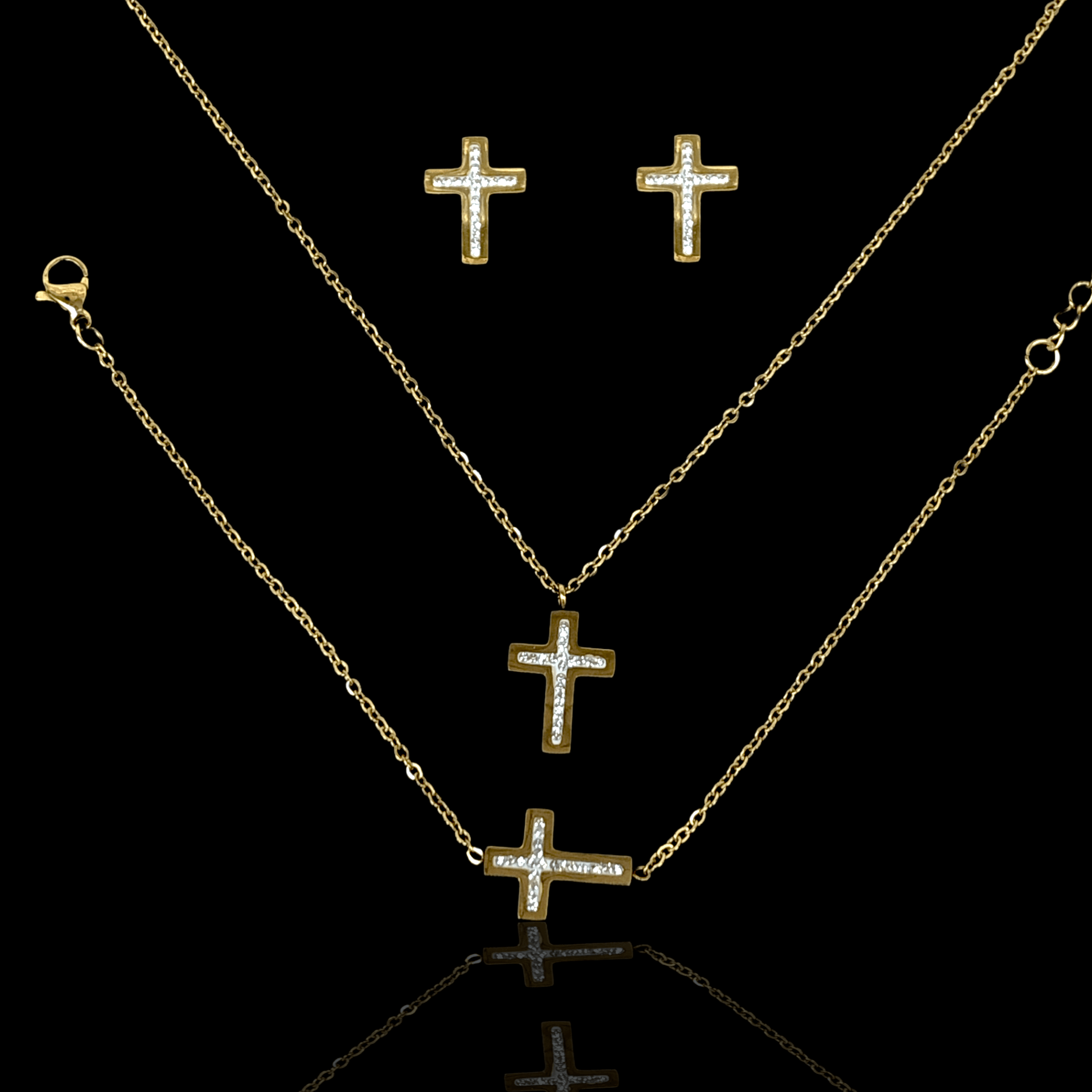 OLXS 0108 -18K Gold Filled Oro Laminado NEW, SET - KUANIA