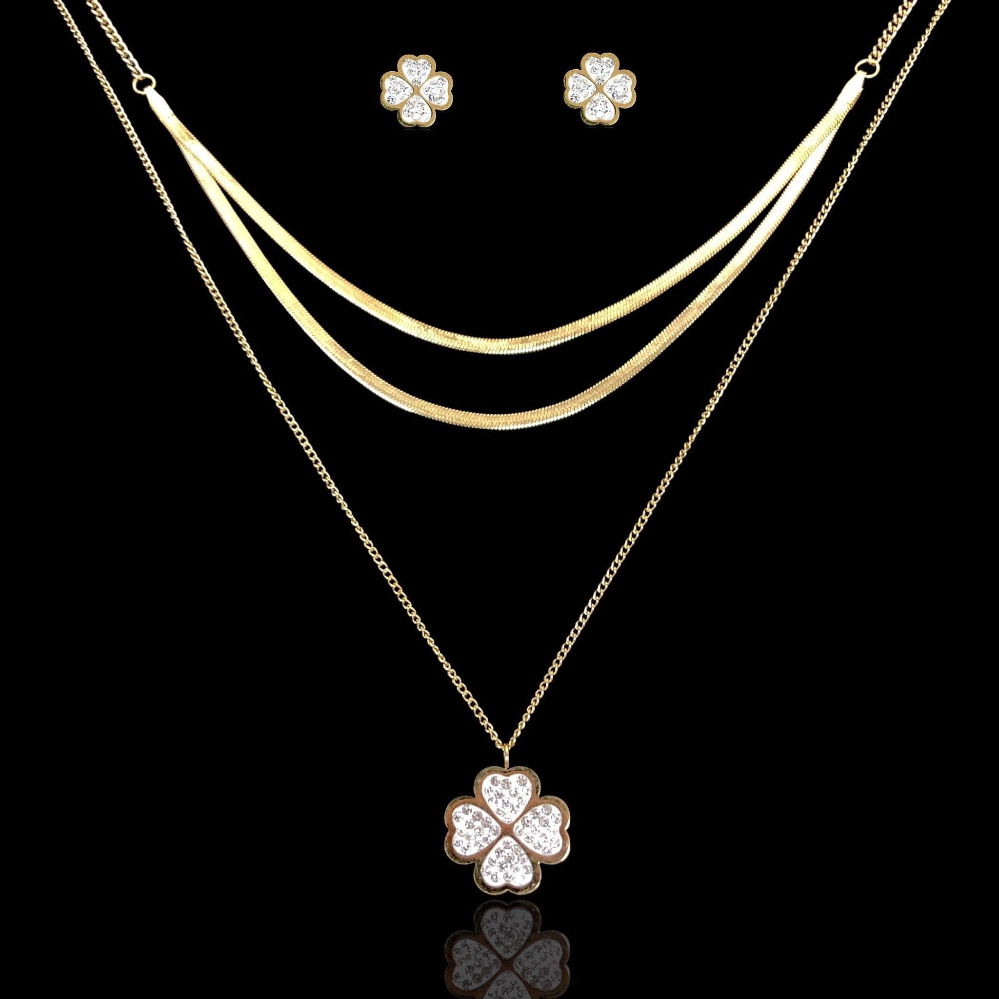 OLXS 0111 -18K Gold Filled Oro Laminado SET - KUANIA