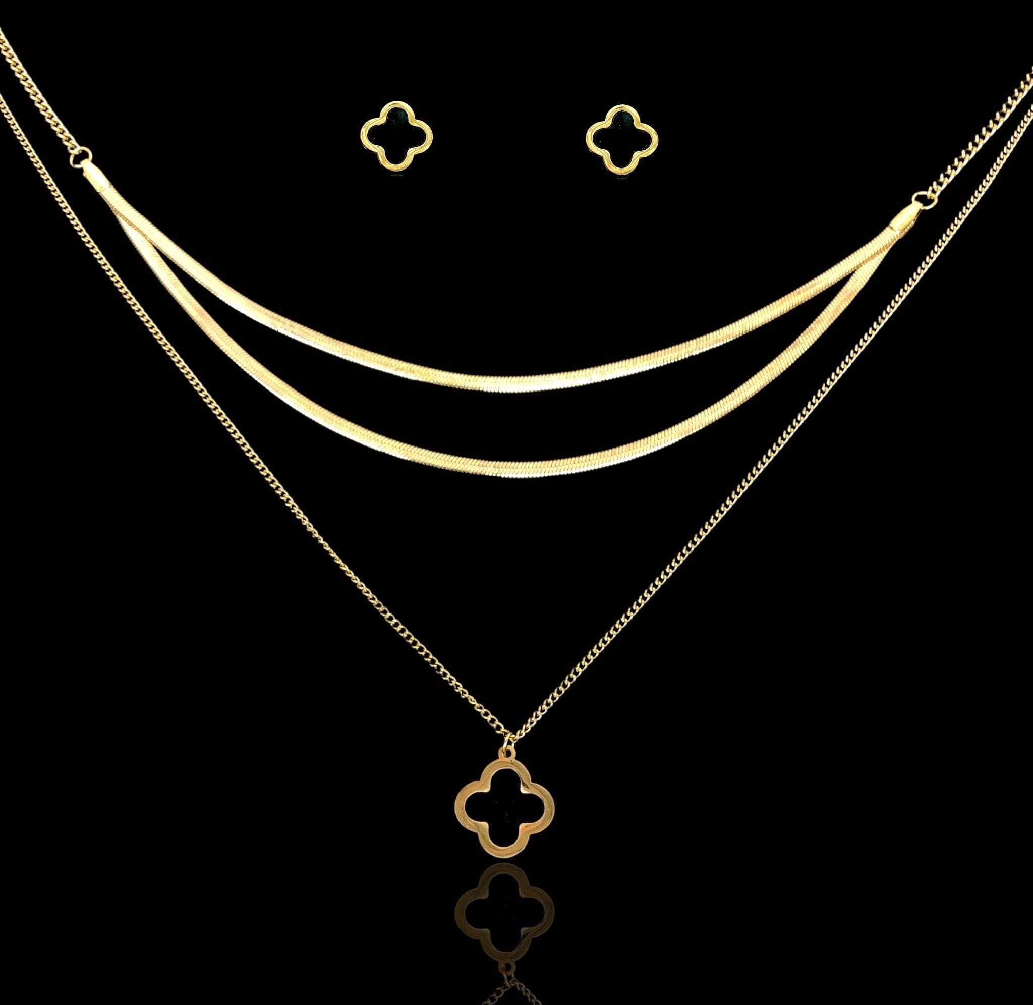 OLXS 0114 -18K Gold Filled Oro Laminado SET - KUANIA