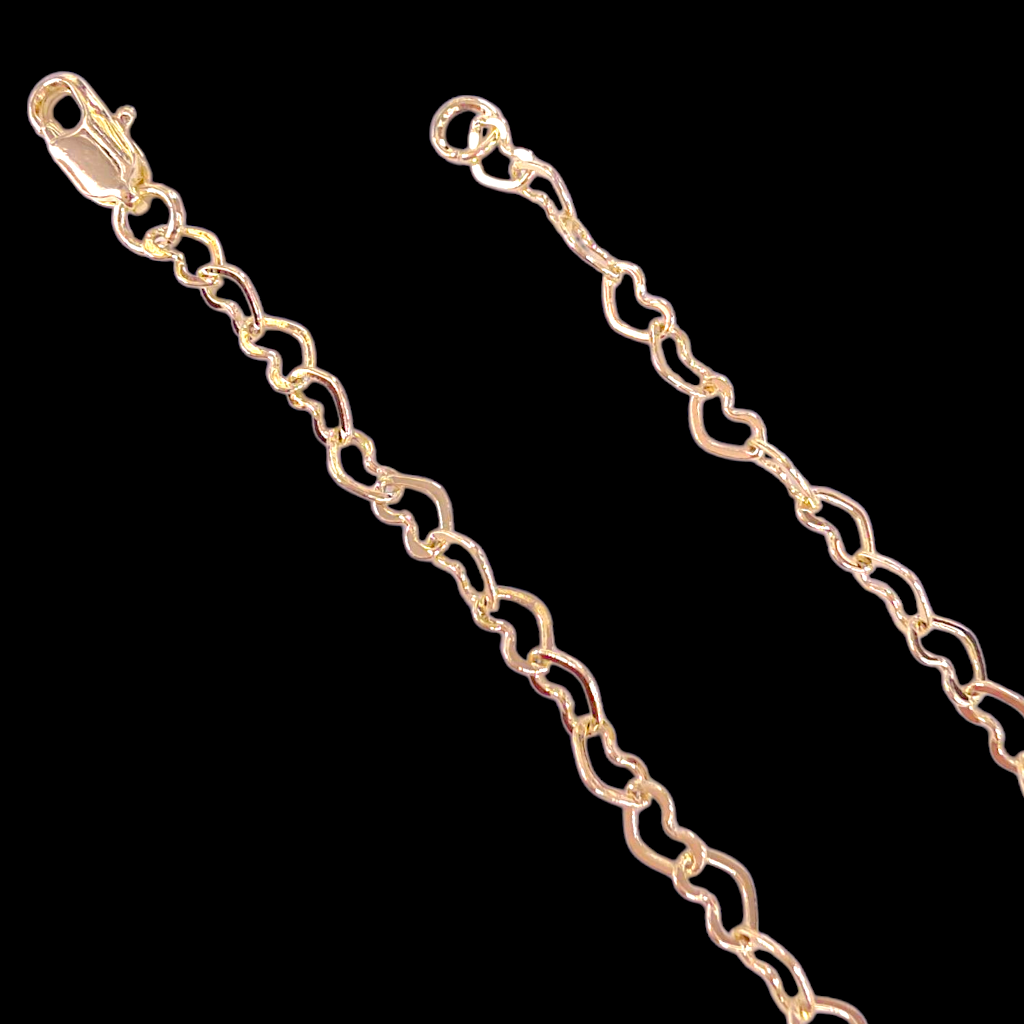 18K Gold Filled 3.5mm Eternal Valentine Heart Chain