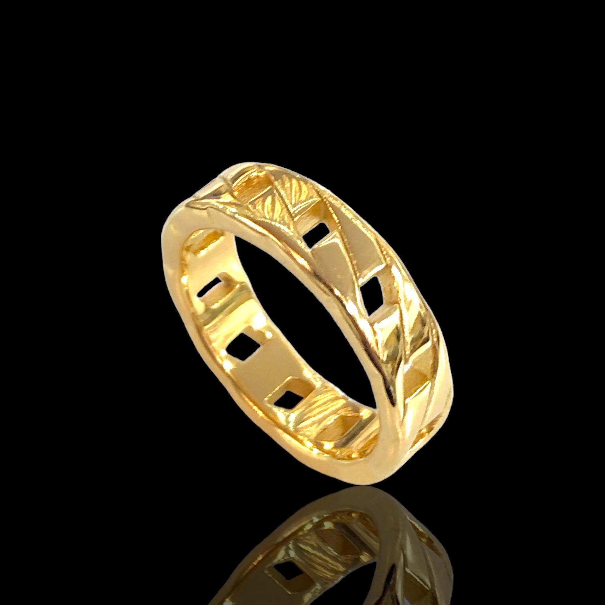 316L Stainless Steel High Polish Cuban Chain Ring