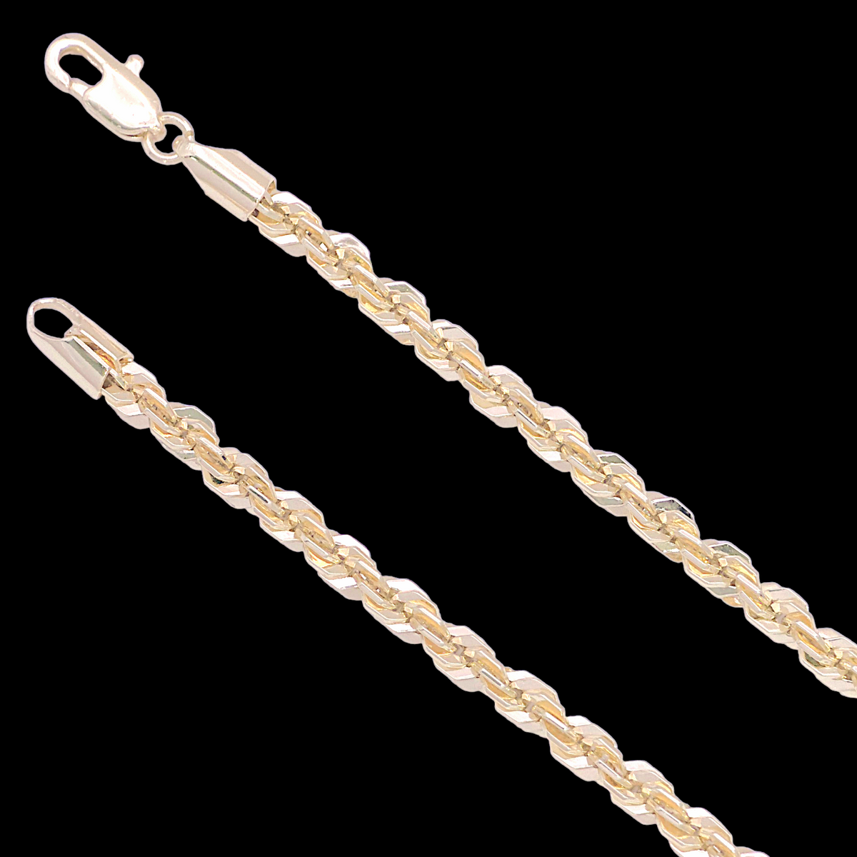 Gold Filled Oro Laminado 4mm Milano Rope Chain Necklace (Pack of 3)