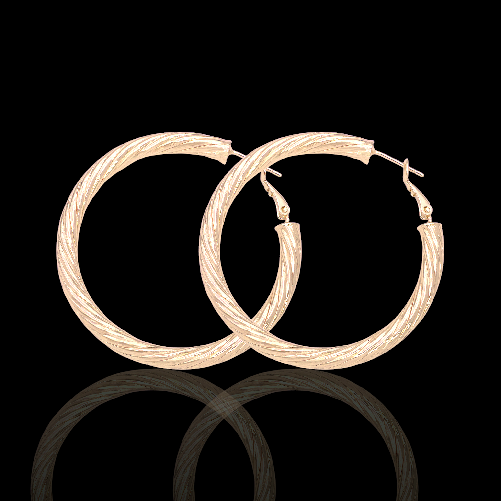 Gold Filled Oro Laminado 5mm Athena Spiral Hoop Earrings