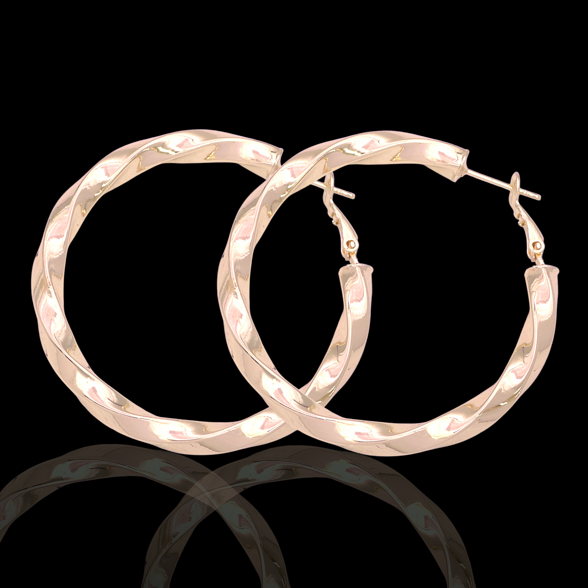 Gold Filled Oro Laminado 5mm Moroccan Spiral Hoop Earrings