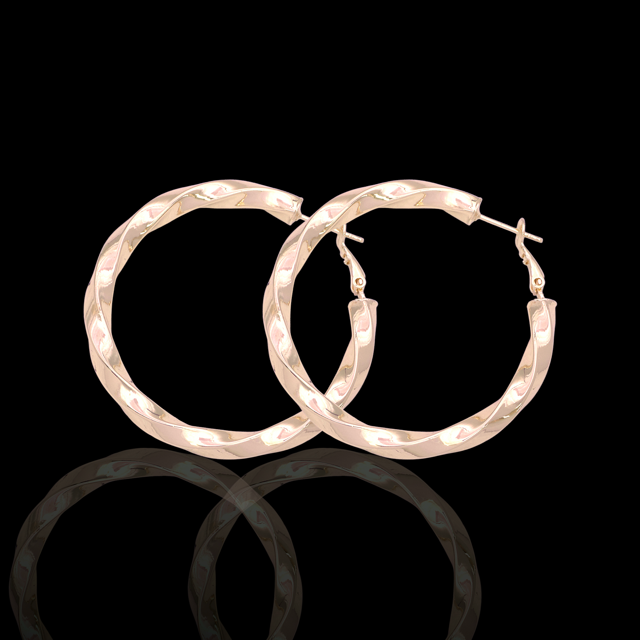 Gold Filled Oro Laminado 5mm Moroccan Spiral Hoop Earrings