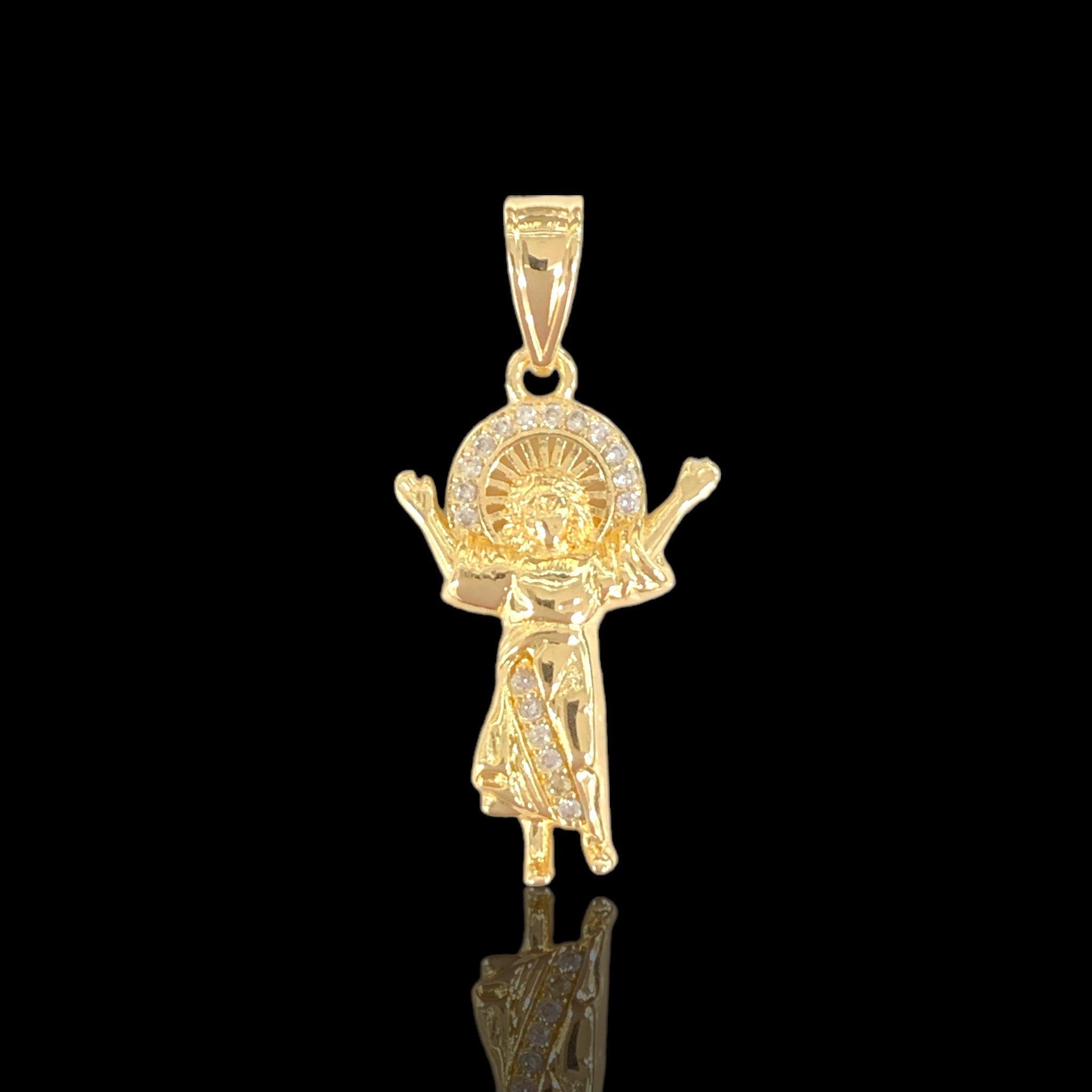 Gold Filled Oro Laminado Child Baby Jesus Pendant