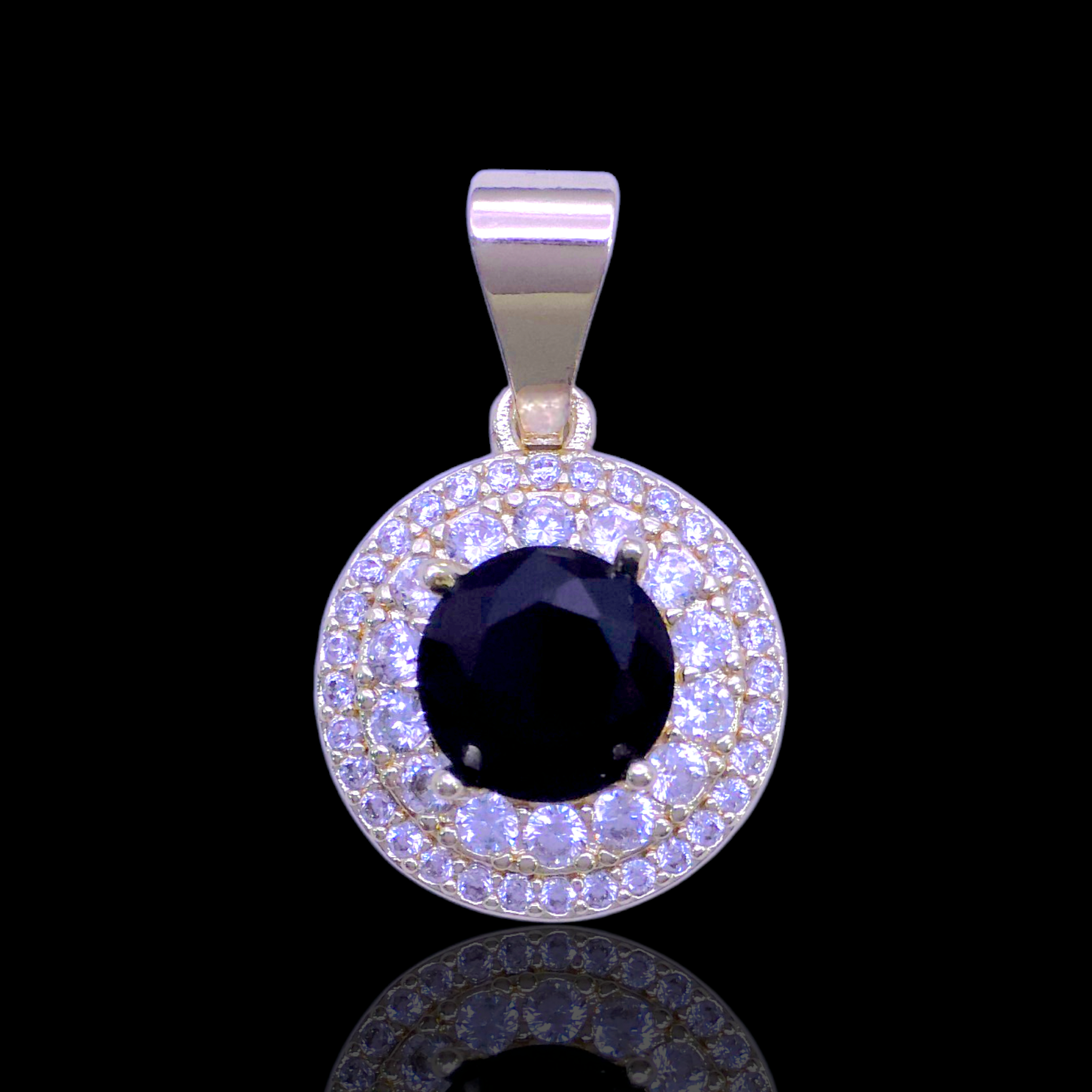 Gold Filled Oro Laminado Crox Laurel Zirconia Pendant