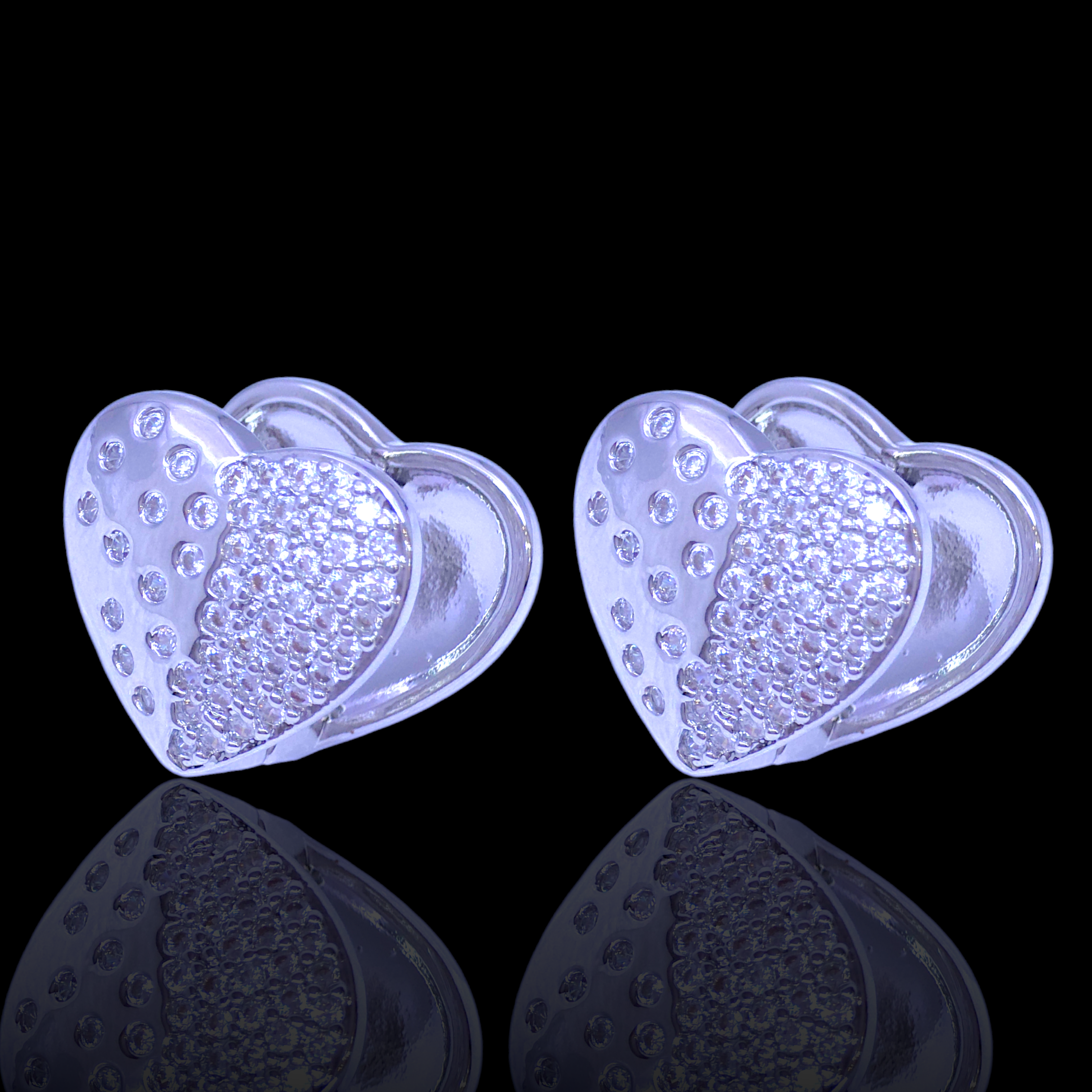 Gold Filled Oro Laminado Cupid's Heart Huggie Earrings