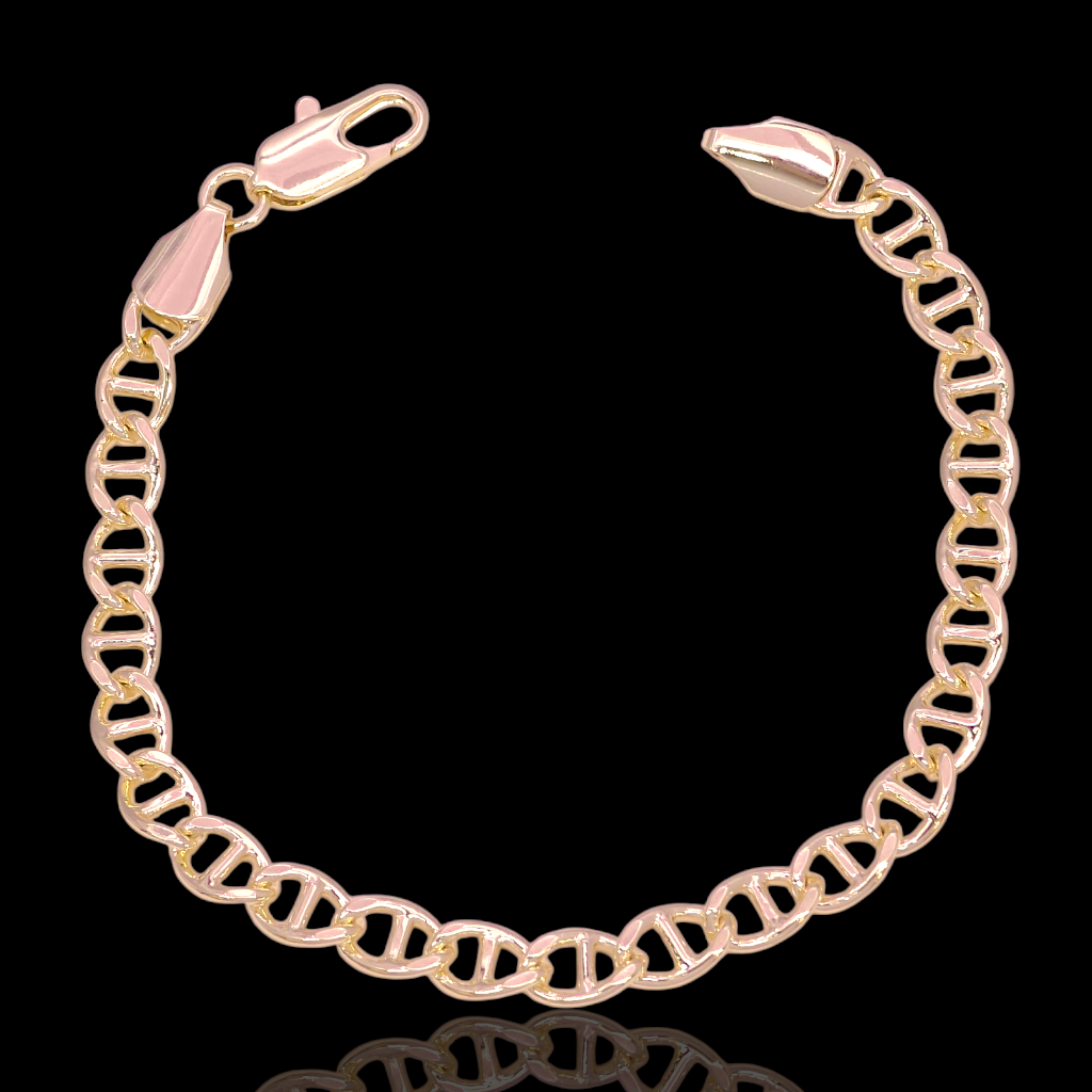 Gold Filled Oro Laminado Florentine Mariner Bracelet (PACK OF 6)