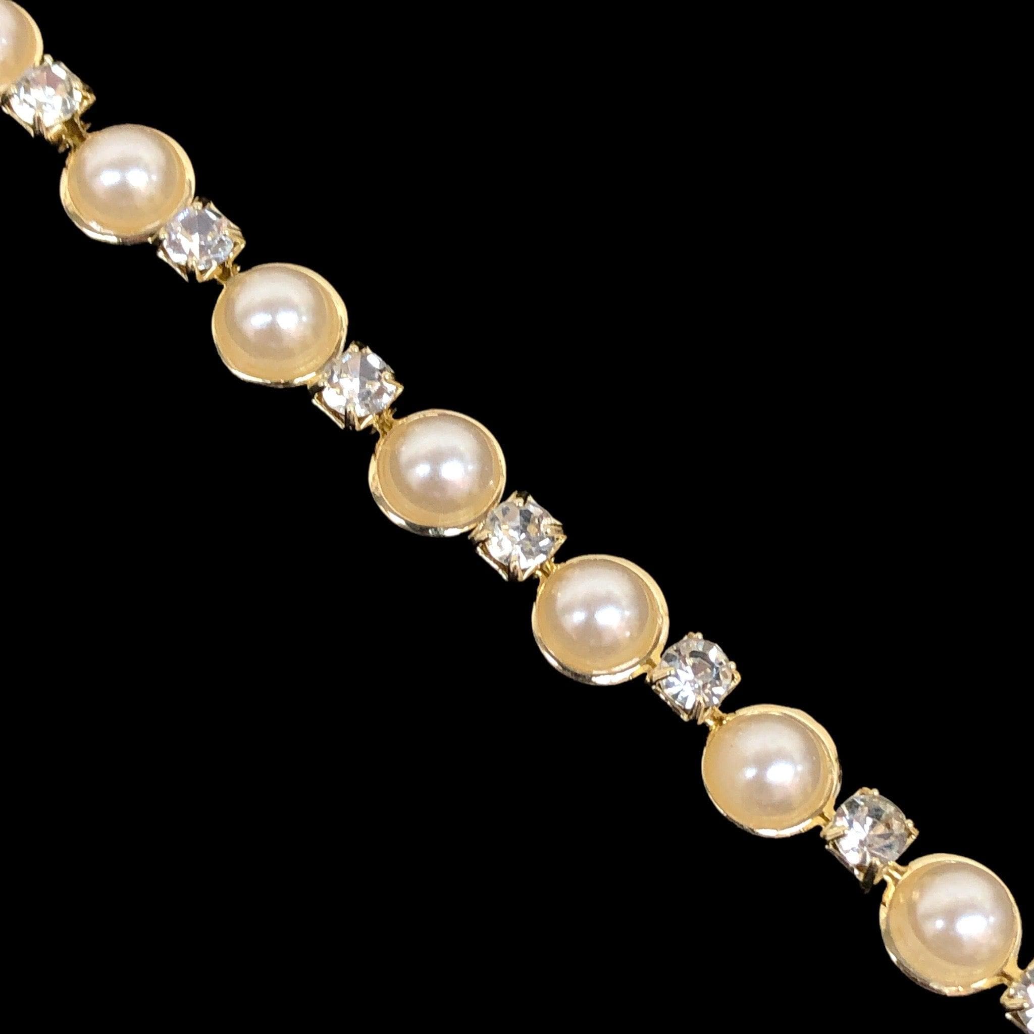 Gold Filled Oro Laminado Imitation Pearl Bracelet (Pack of 6)