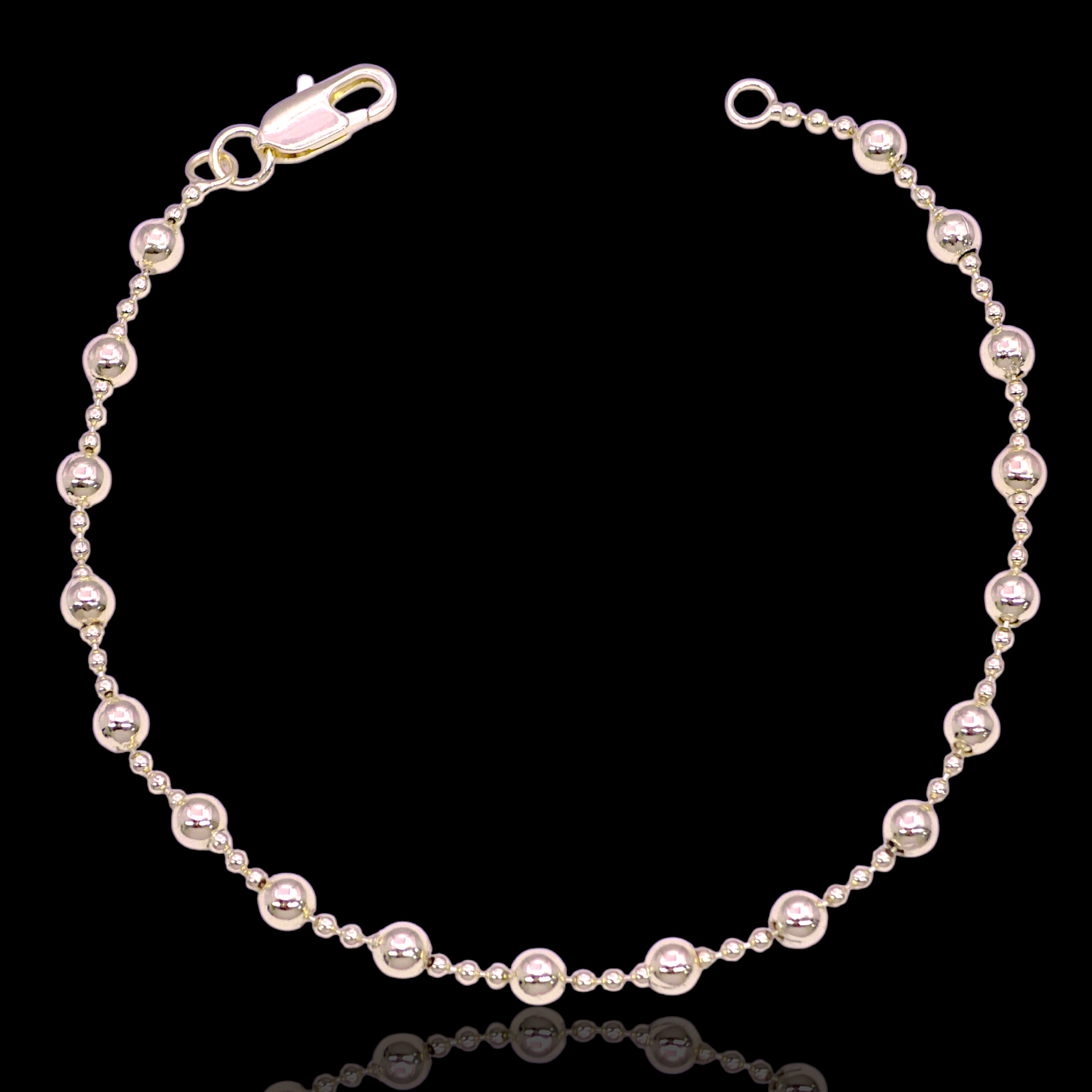 Gold Filled Oro Laminado Italian Sun Orb Chain Bracelet (PACK OF 6)