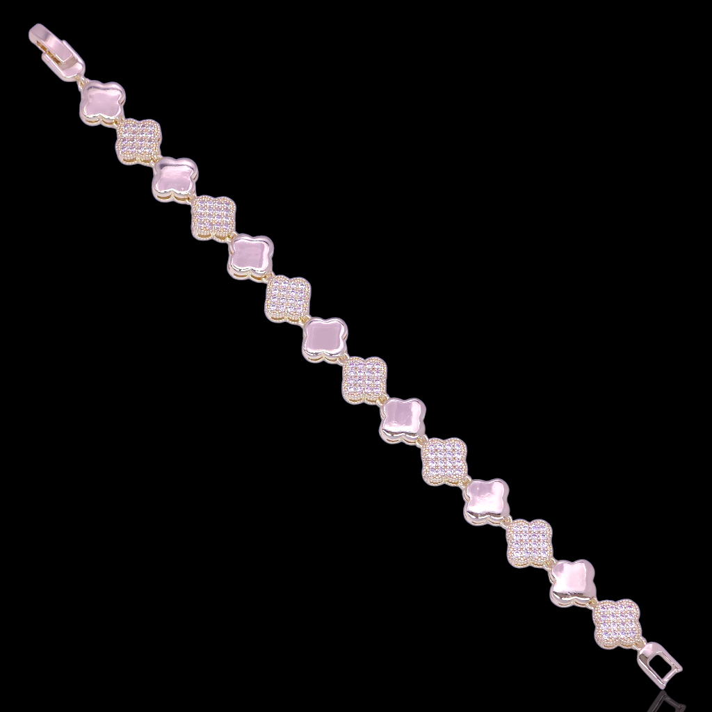 Gold Filled Oro Laminado Milano Gem Blossom Bracelet