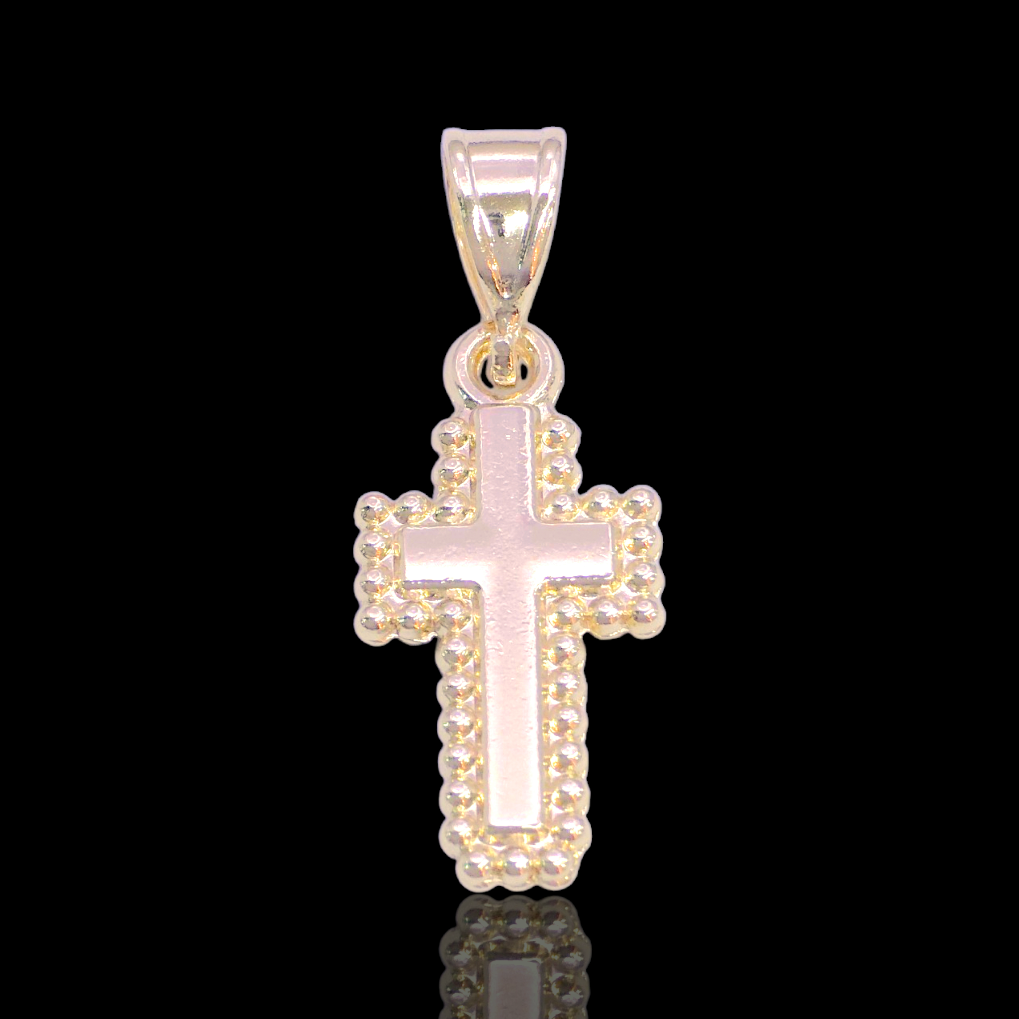 Gold Filled Oro Laminado Minimalist Vatican Cross Pendant