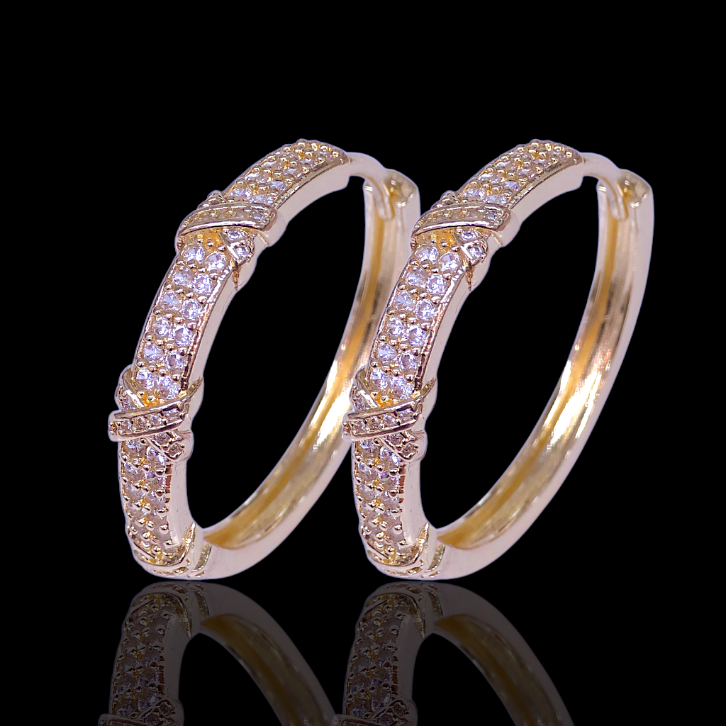 Gold Filled Oro Laminado Morocco Priestess Hoop Earrings