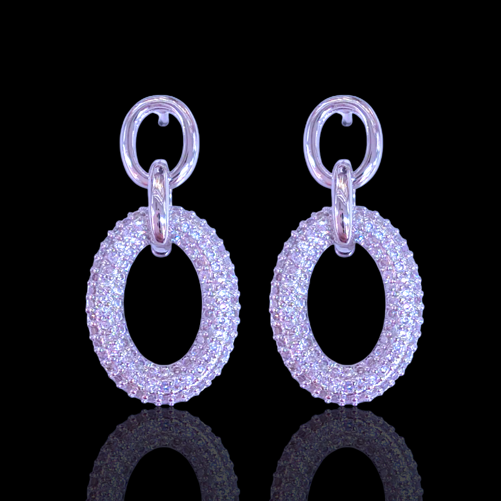 Gold Filled Oro Laminado Parisian Midnight Hoop Dangle Earrings