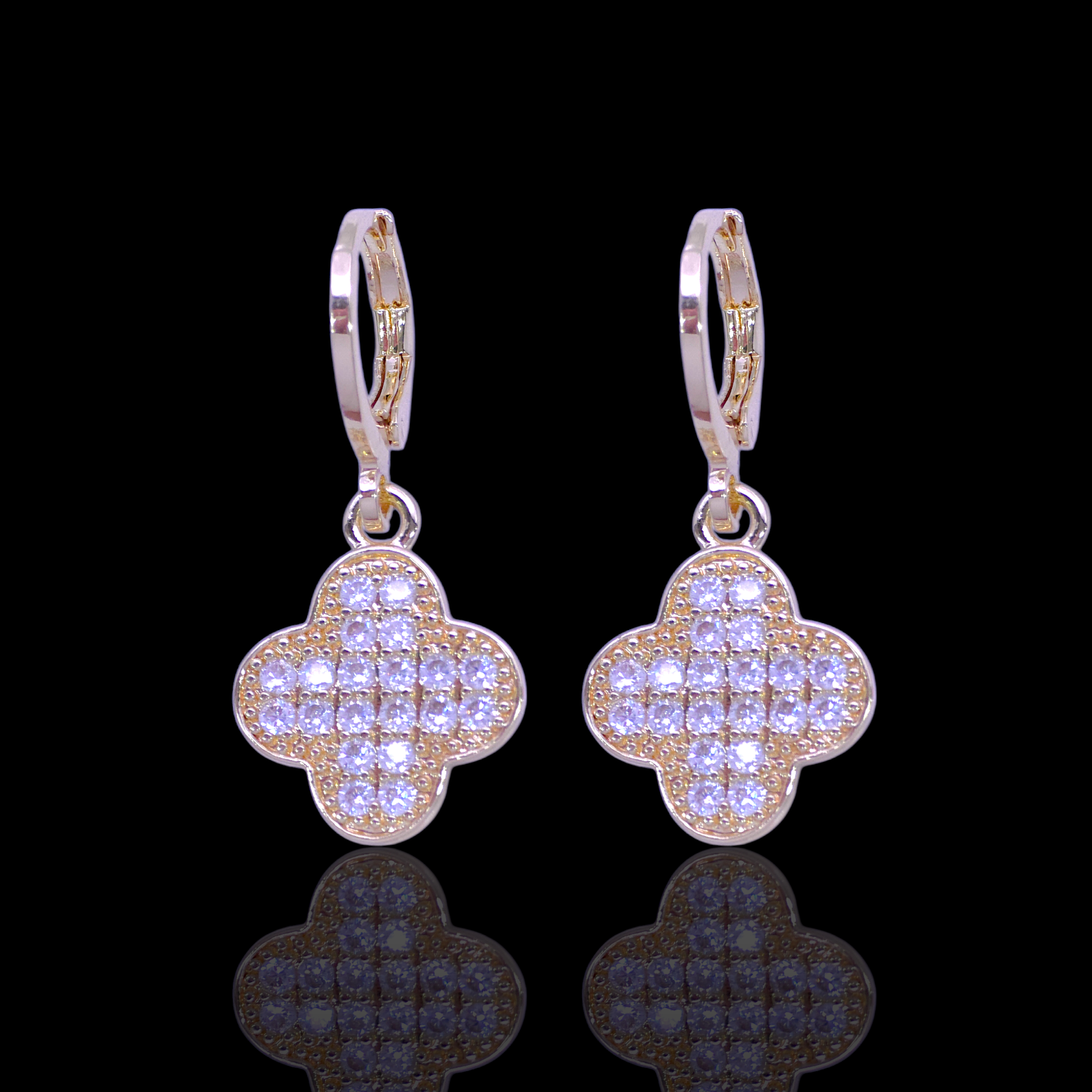 Gold Filled Oro Laminado Spring Blossom Dangle Earrings