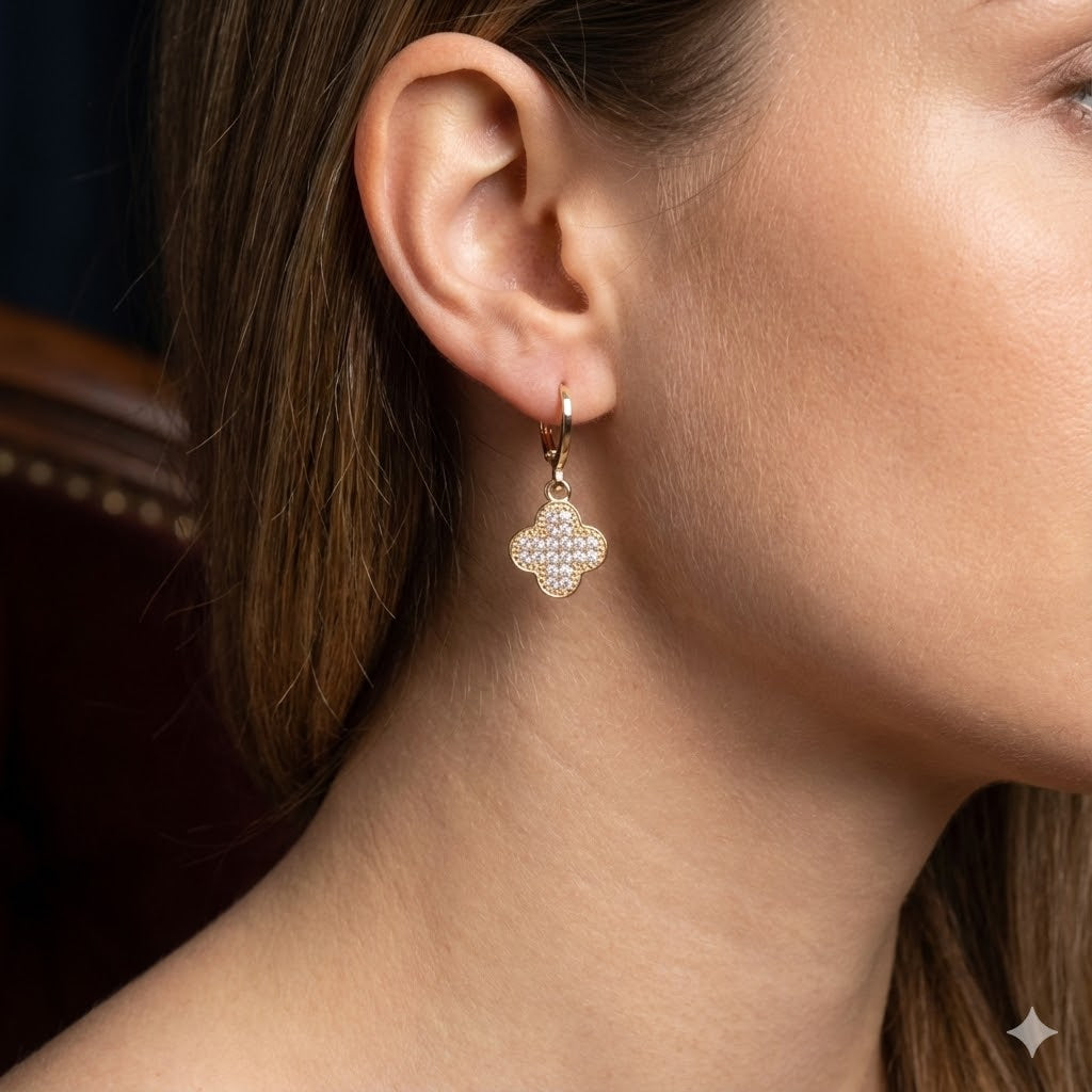 Gold Filled Oro Laminado Spring Blossom Dangle Earrings