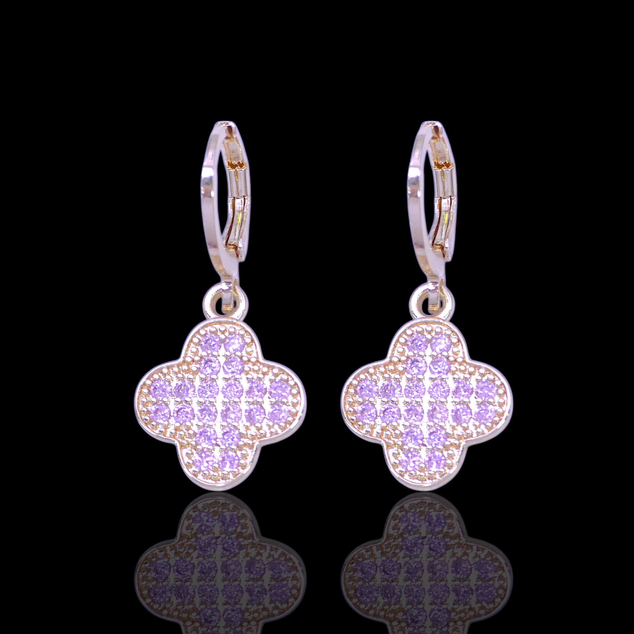 Gold Filled Oro Laminado Spring Blossom Dangle Earrings