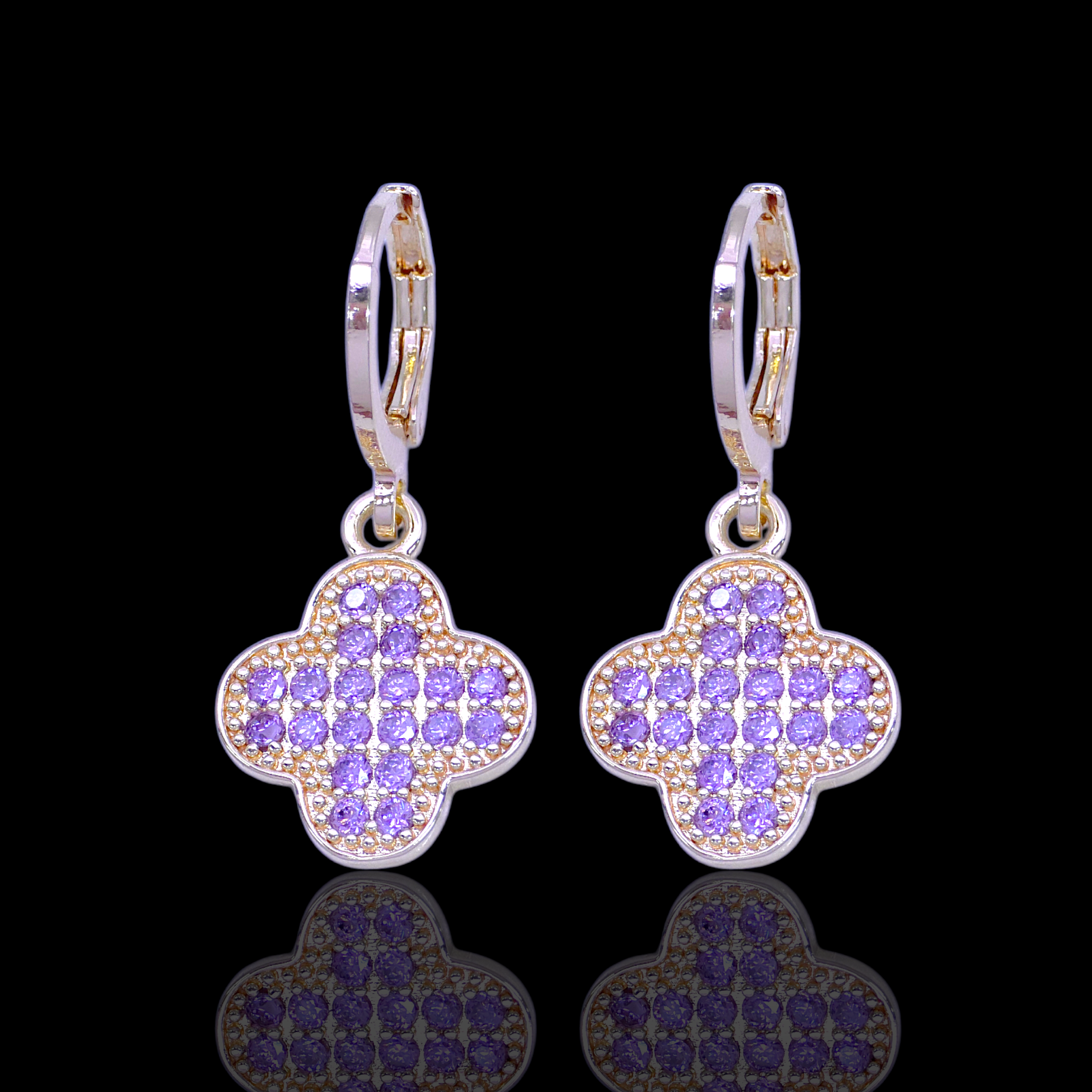 Gold Filled Oro Laminado Spring Blossom Dangle Earrings