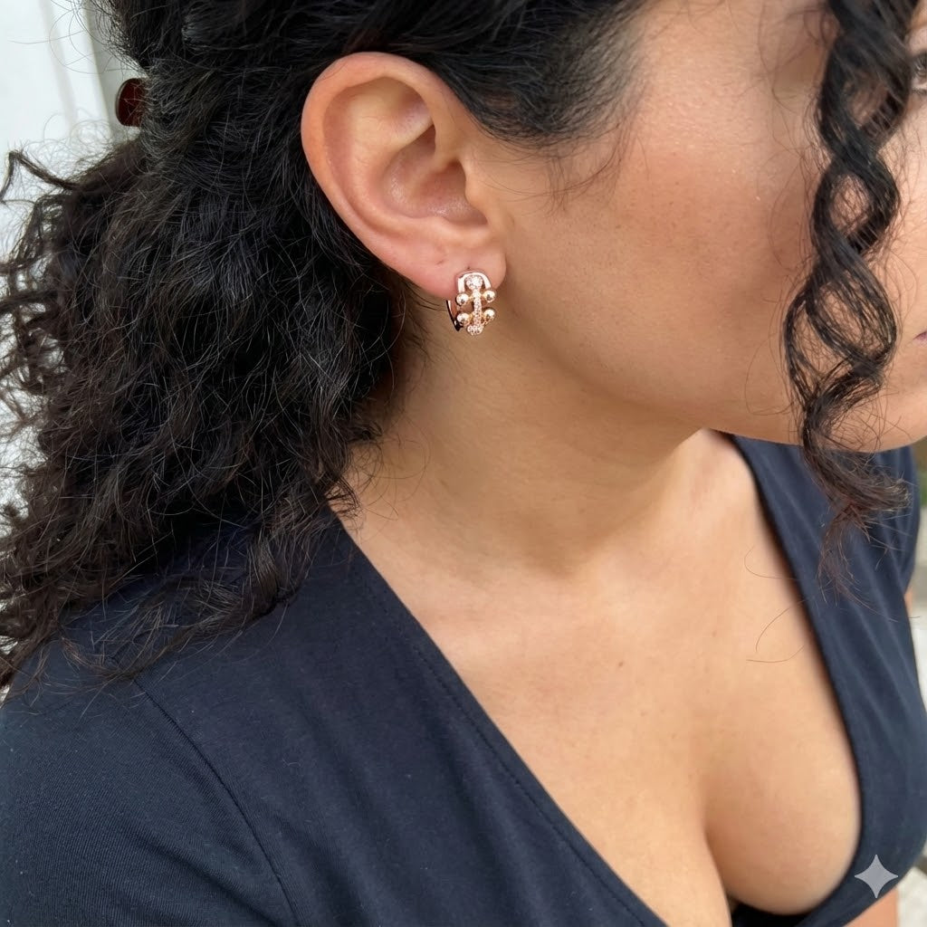 Gold Filled Oro Laminado Terra Infinity Hoop Earrings