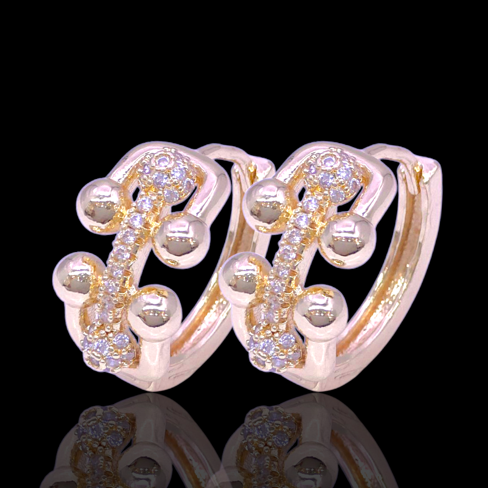 Gold Filled Oro Laminado Terra Infinity Hoop Earrings