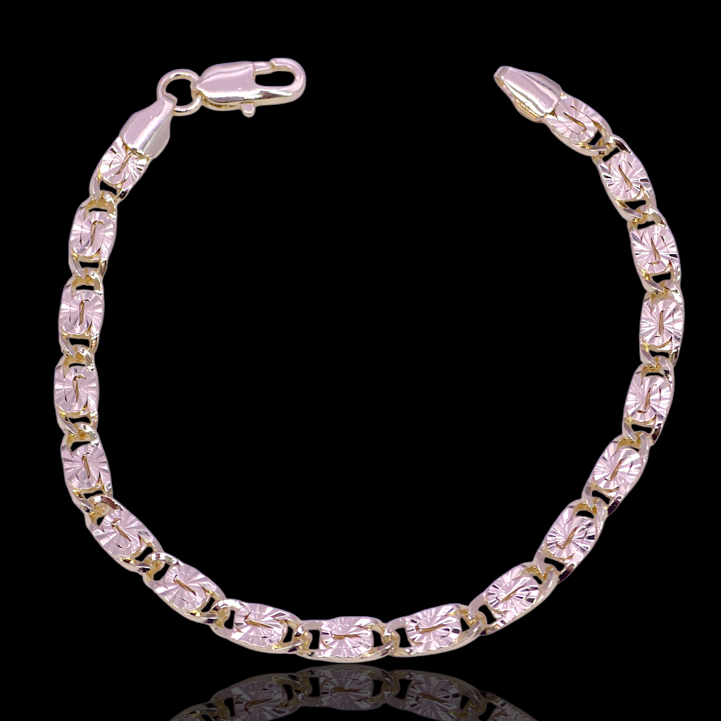 Gold Filled Oro Laminado Tunisia Royal Diamond Cut Bracelet (PACK OF 6)