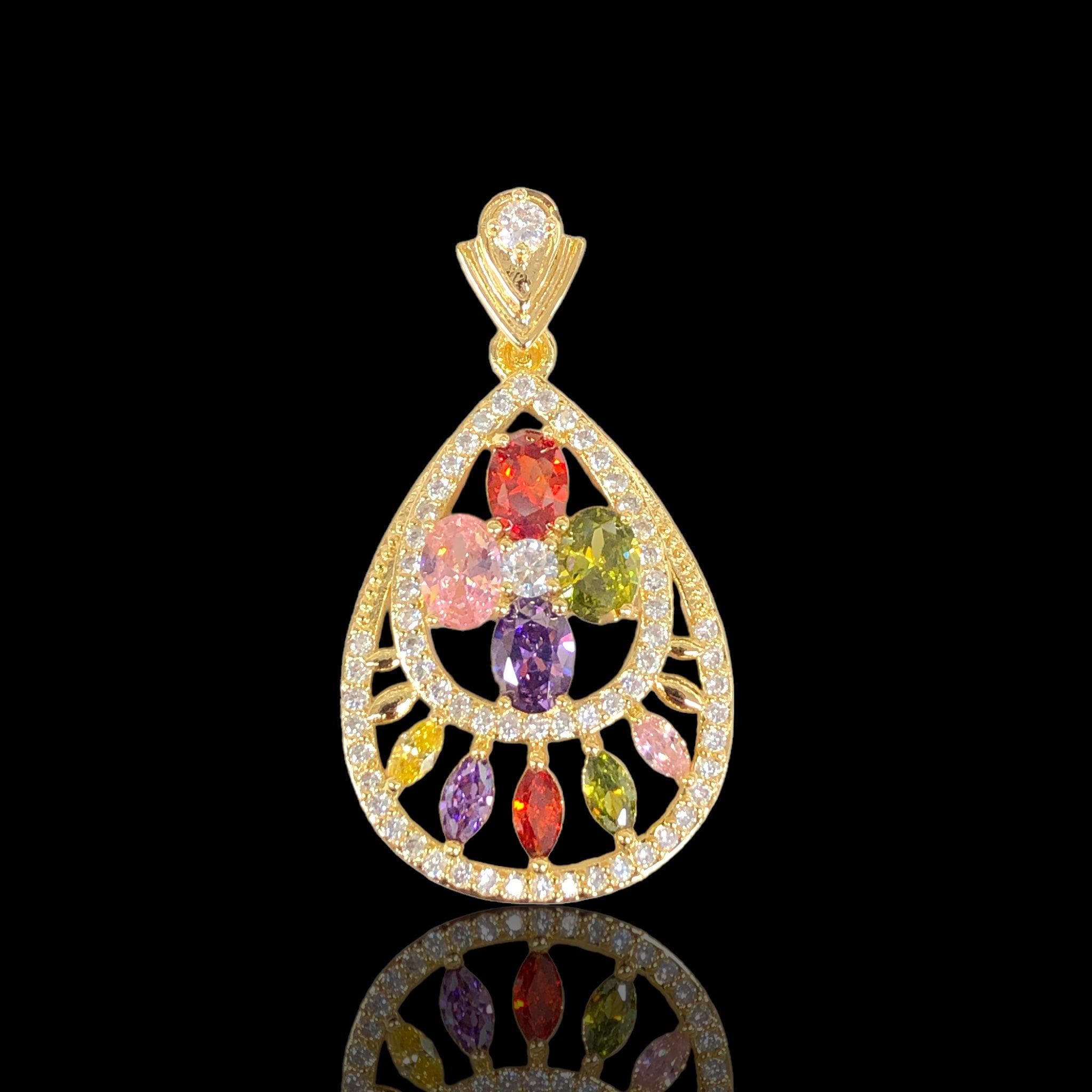 Gold Filled Oro Laminado Victorian Royal Filigree Pendant
