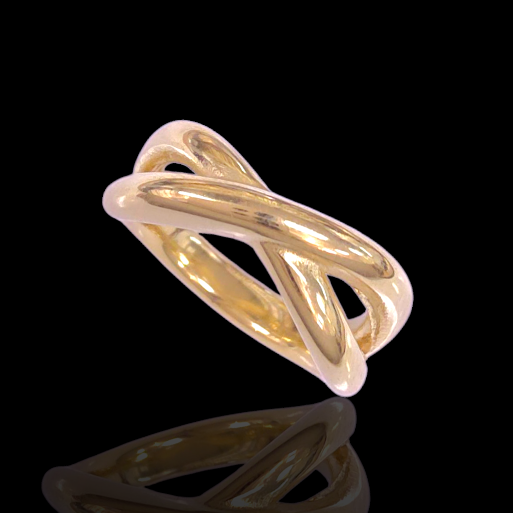 Gold Filled Stainless Steel Galaxy Infinity Love Ring