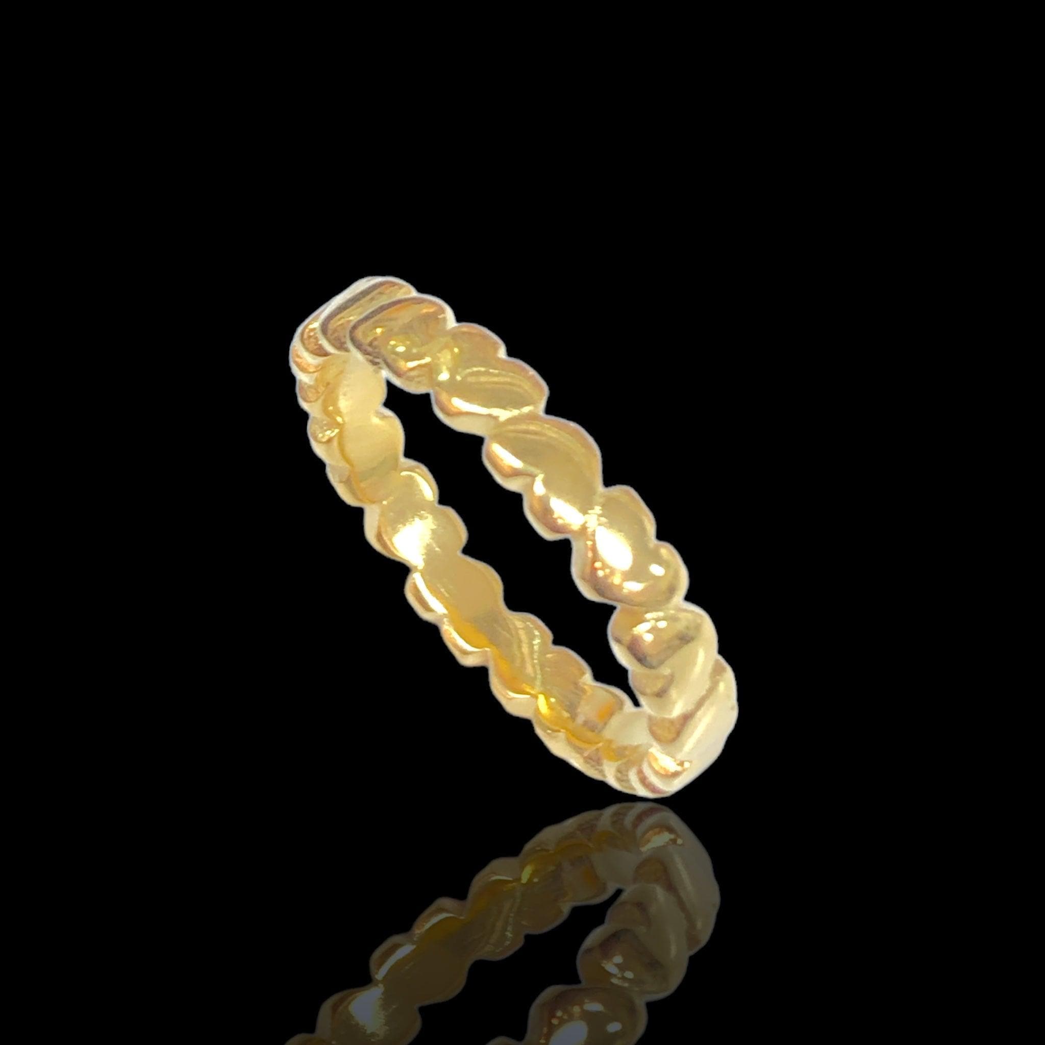 Gold Filled Stainless Steel High Polish Eternal Heart Ring