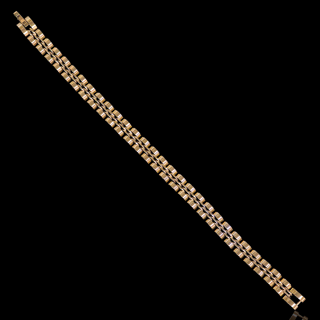 Gold Filled Stainless Steel Milano Rolx Mens Bracelet