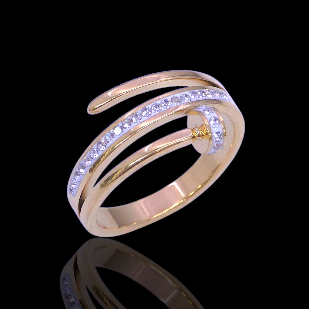 Gold Filled Stainless Steel Vienna Artisan Zirconia Ring