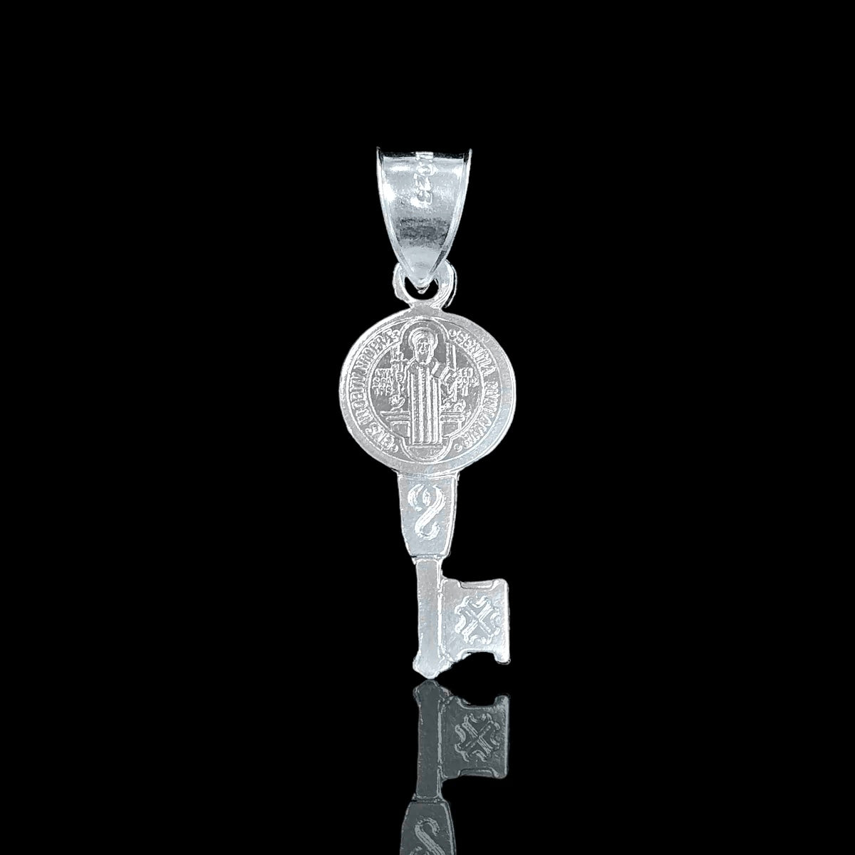 925 Sterling Silver San Benito Key Pendant - Kuania 925 Sterling Silver